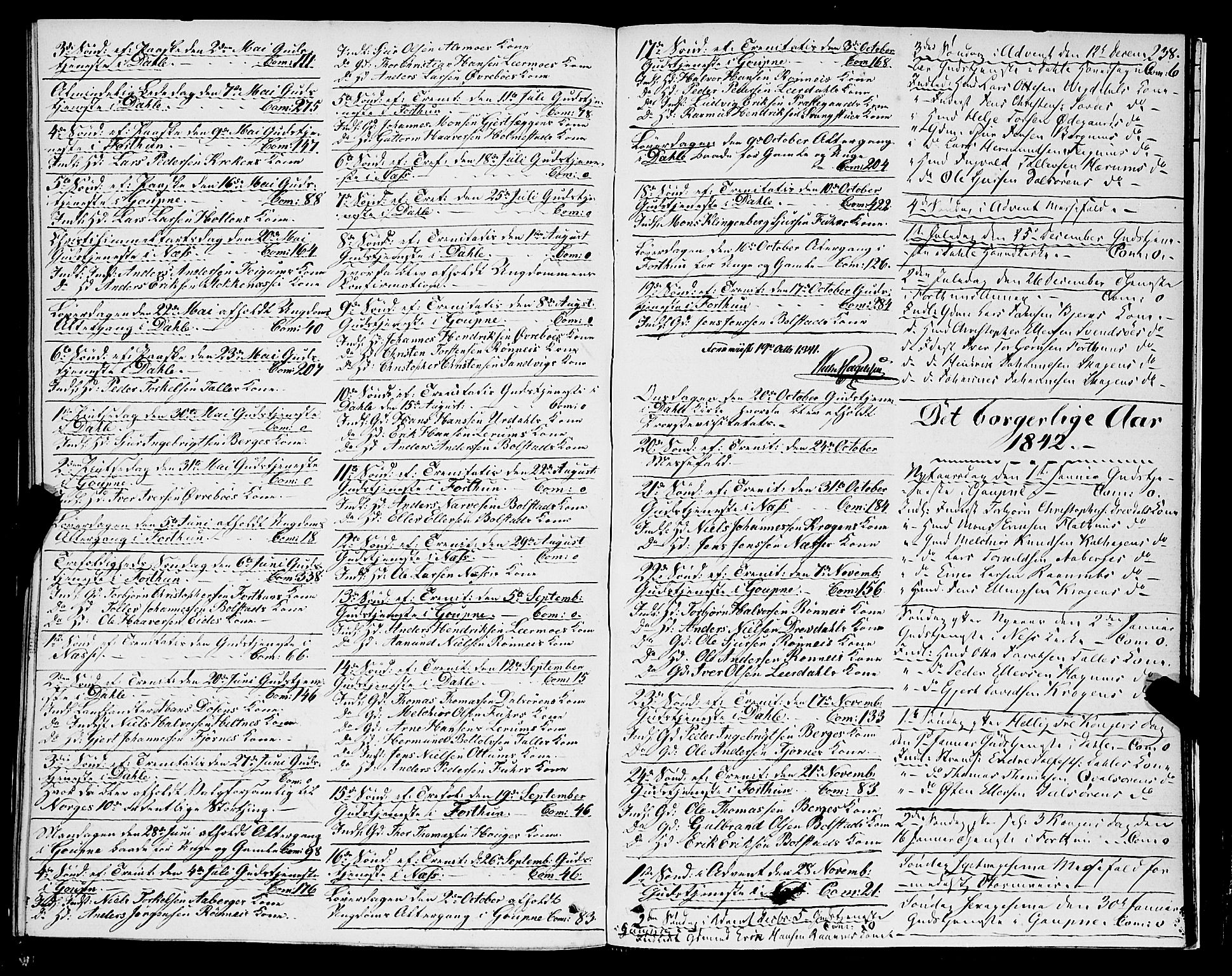 Luster sokneprestembete, AV/SAB-A-81101/H/Haa/Haaa/L0006: Parish register (official) no. A 6, 1840-1848, p. 238