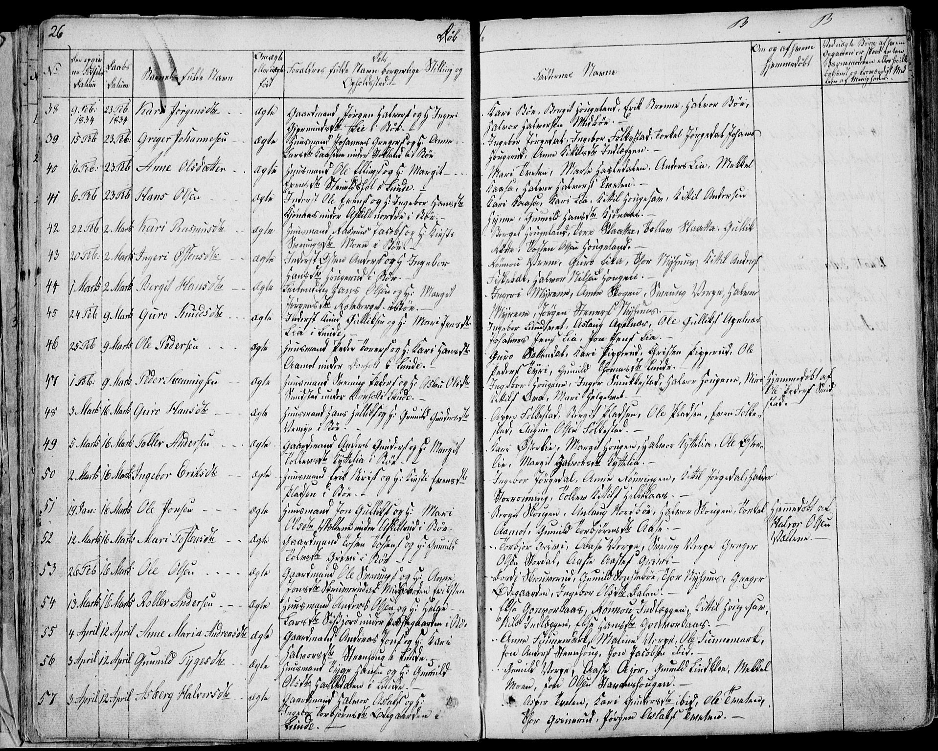 Bø kirkebøker, AV/SAKO-A-257/F/Fa/L0007: Parish register (official) no. 7, 1831-1848, p. 26