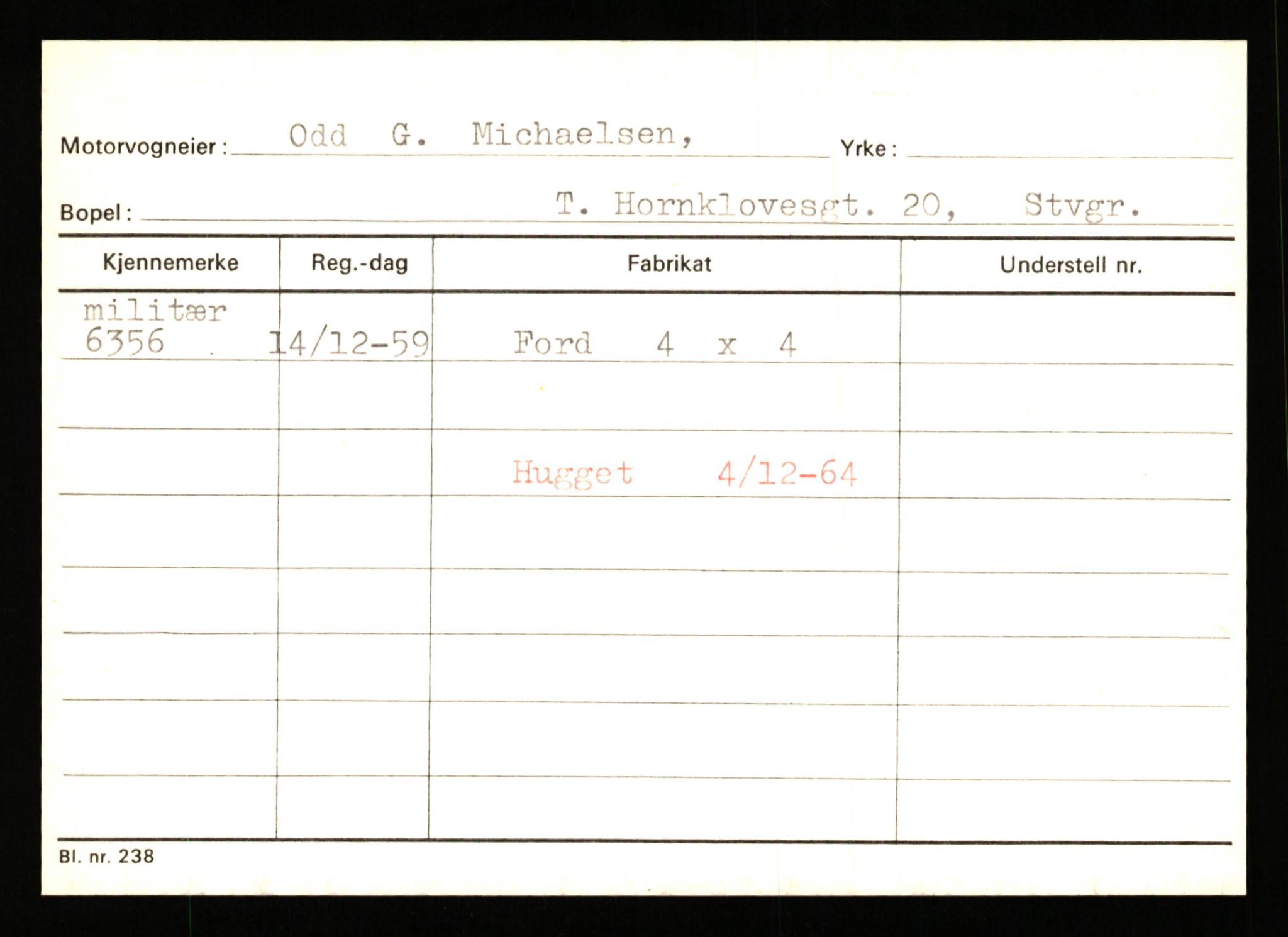 Stavanger trafikkstasjon, AV/SAST-A-101942/0/G/L0002: Registreringsnummer: 5791 - 10405, 1930-1971, p. 243