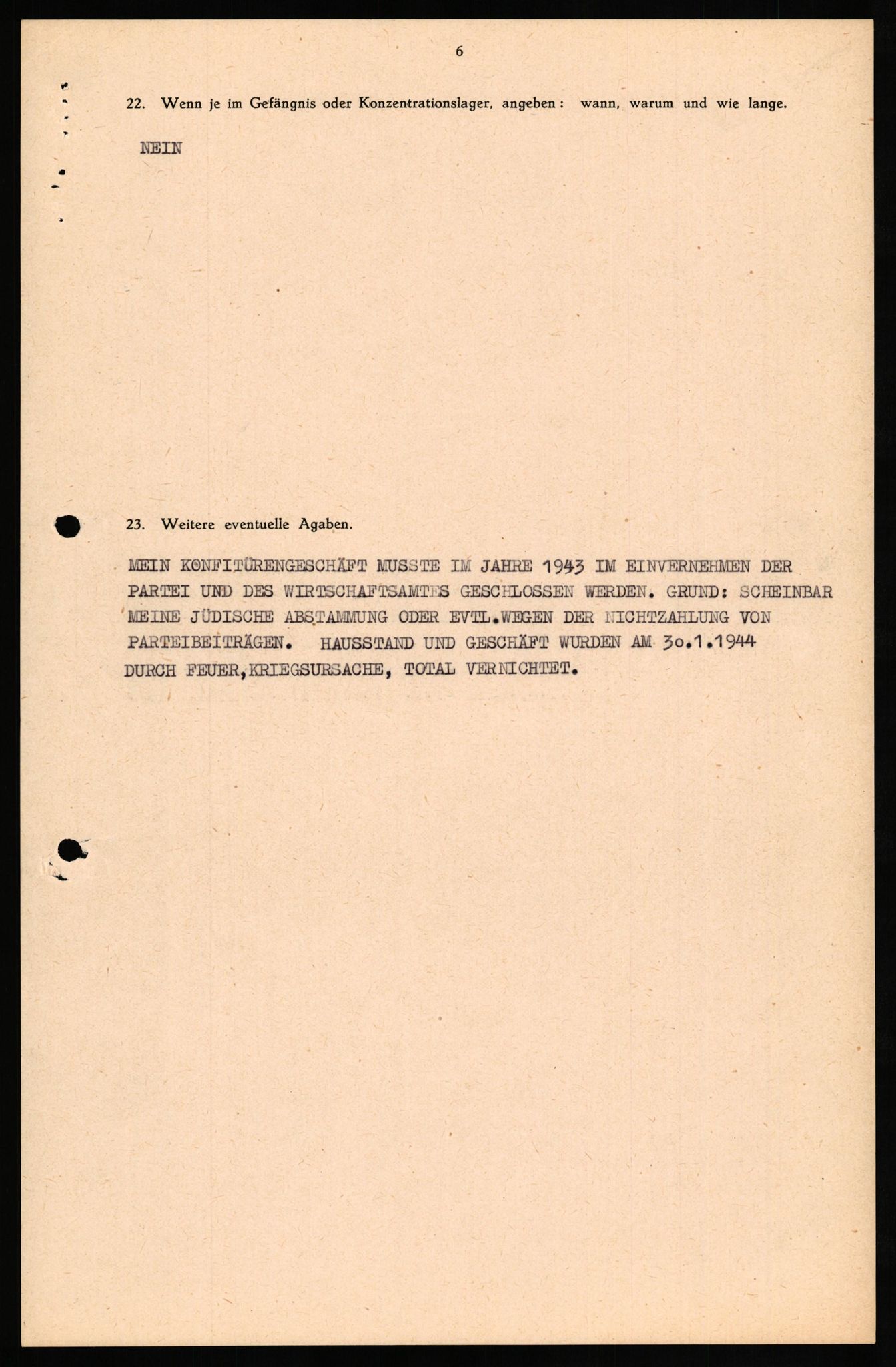 Forsvaret, Forsvarets overkommando II, AV/RA-RAFA-3915/D/Db/L0029: CI Questionaires. Tyske okkupasjonsstyrker i Norge. Tyskere., 1945-1946, p. 162