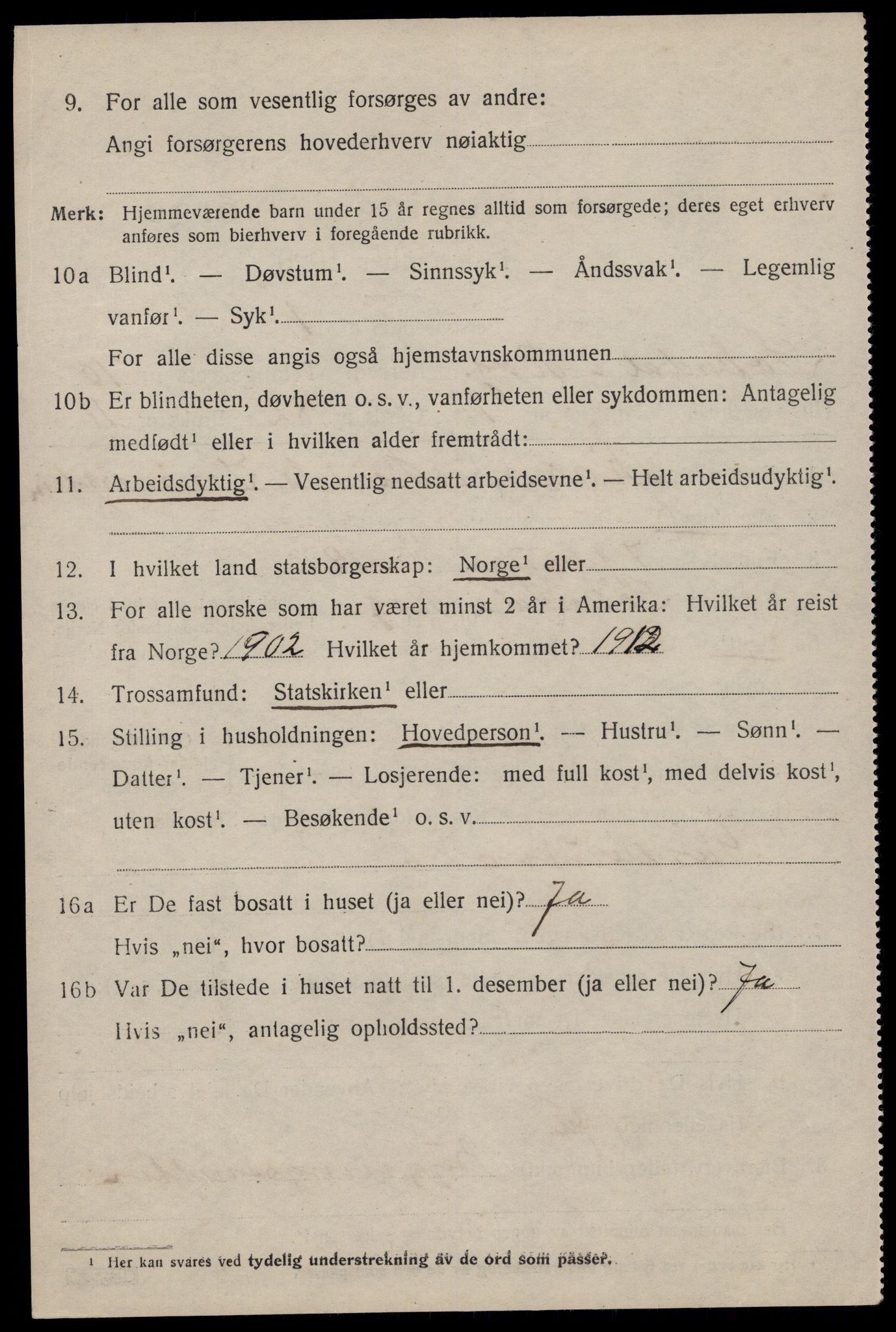 SAST, 1920 census for Sokndal, 1920, p. 5720