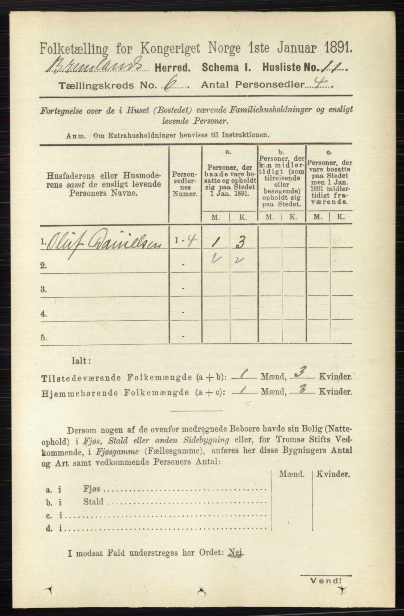 RA, 1891 census for 0726 Brunlanes, 1891, p. 2584