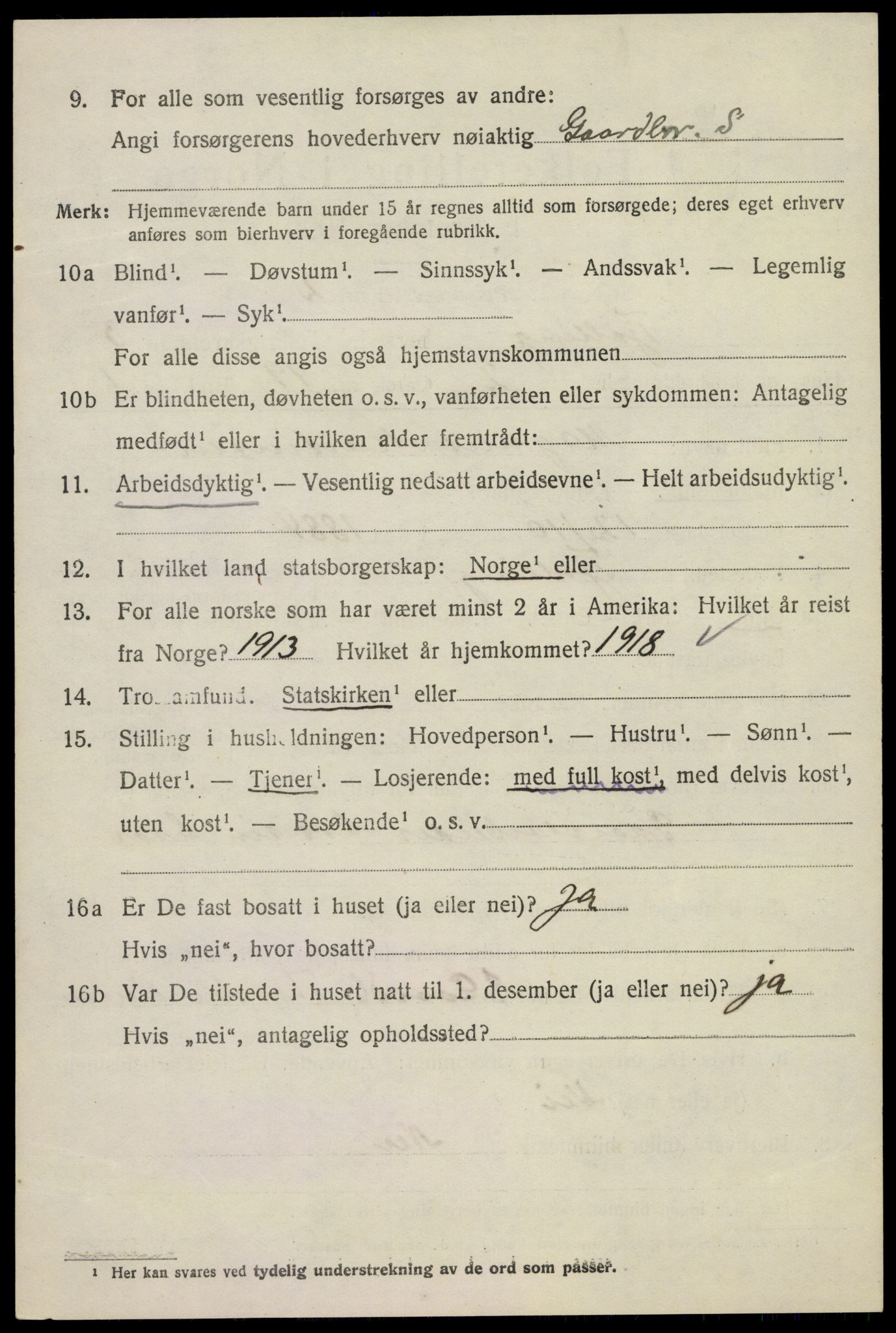 SAKO, 1920 census for Tjølling, 1920, p. 6930