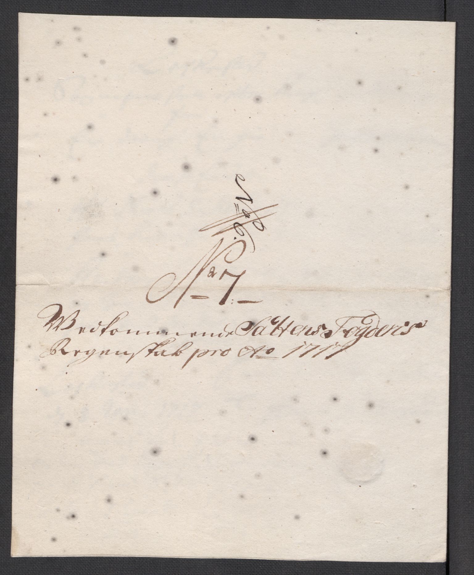 Rentekammeret inntil 1814, Reviderte regnskaper, Fogderegnskap, AV/RA-EA-4092/R66/L4587: Fogderegnskap Salten, 1717, p. 105