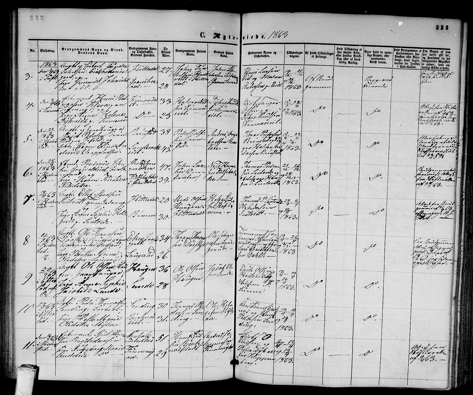 Sandsvær kirkebøker, AV/SAKO-A-244/G/Ga/L0005: Parish register (copy) no. I 5, 1857-1873, p. 233