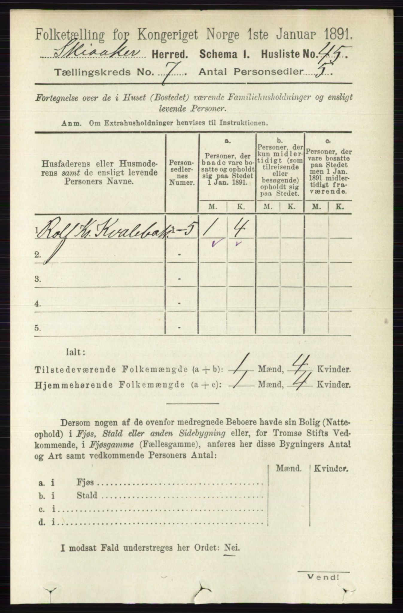 RA, 1891 census for 0513 Skjåk, 1891, p. 2286