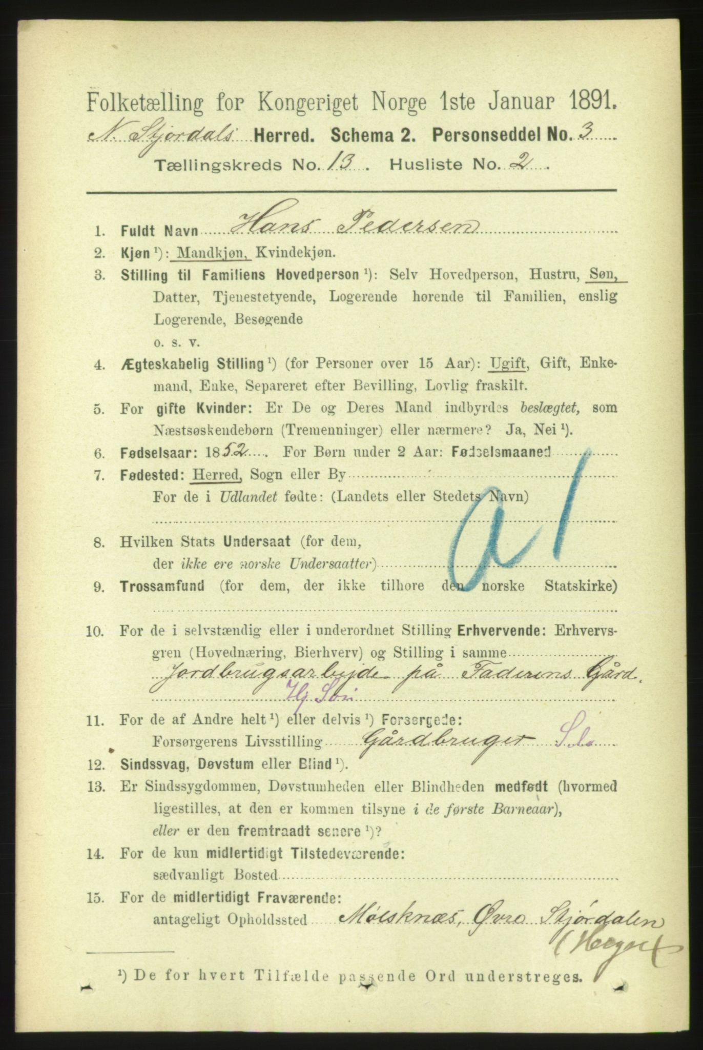 RA, 1891 census for 1714 Nedre Stjørdal, 1891, p. 6228