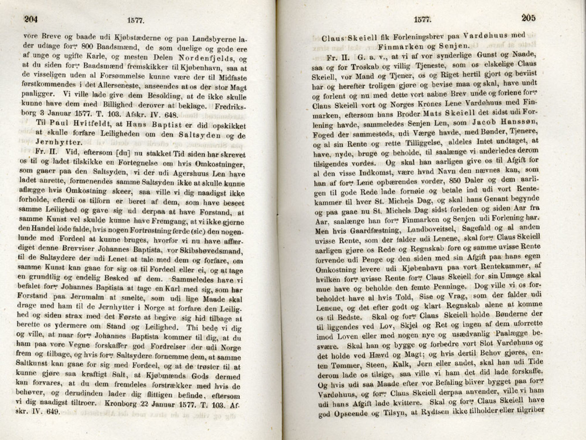 Publikasjoner utgitt av Det Norske Historiske Kildeskriftfond, PUBL/-/-/-: Norske Rigs-Registranter, bind 2, 1572-1588, p. 204-205