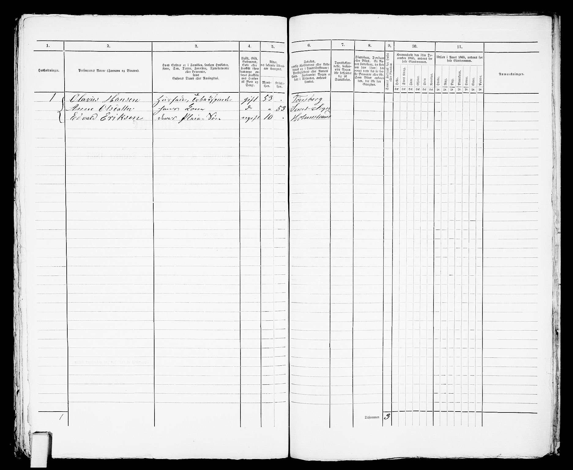 RA, 1865 census for Botne/Holmestrand, 1865, p. 404