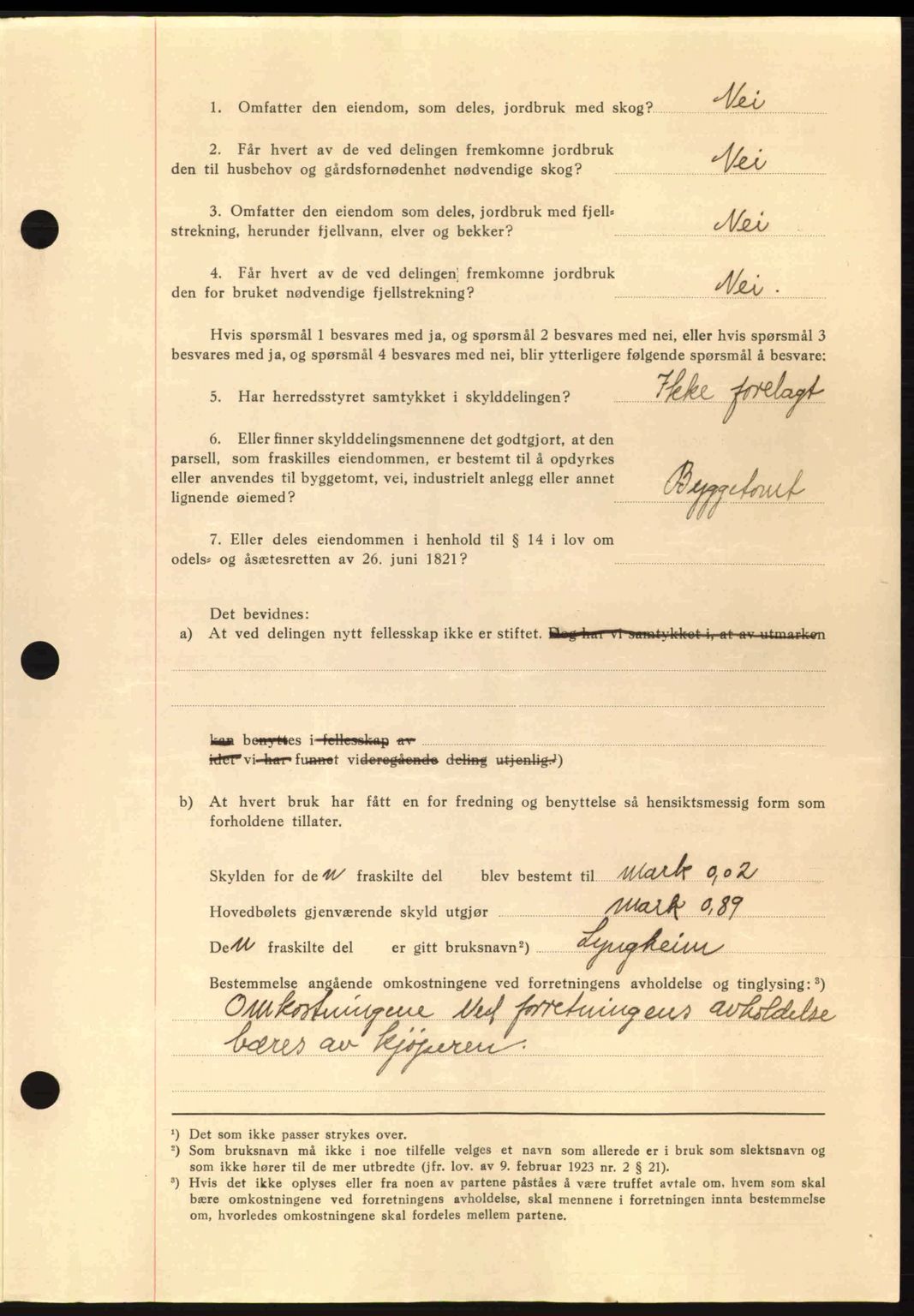 Nordmøre sorenskriveri, AV/SAT-A-4132/1/2/2Ca: Mortgage book no. A90, 1941-1941, Diary no: : 1176/1941