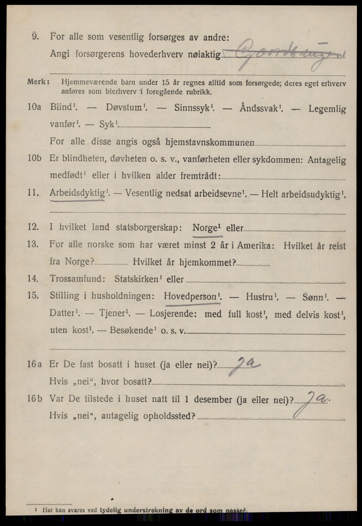 SAT, 1920 census for Ørsta, 1920, p. 4319