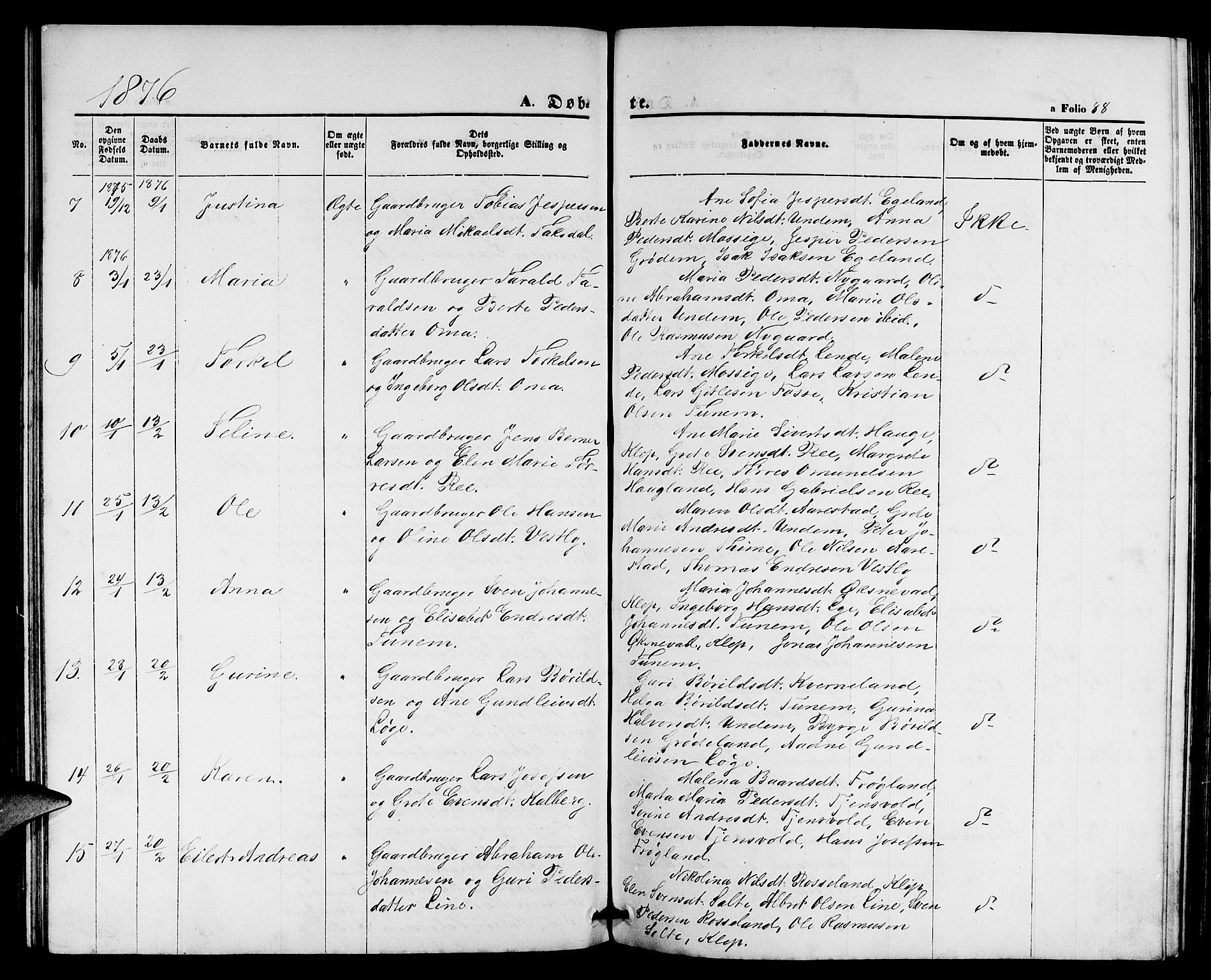 Lye sokneprestkontor, AV/SAST-A-101794/001/30BB/L0004: Parish register (copy) no. B 4, 1868-1878, p. 88