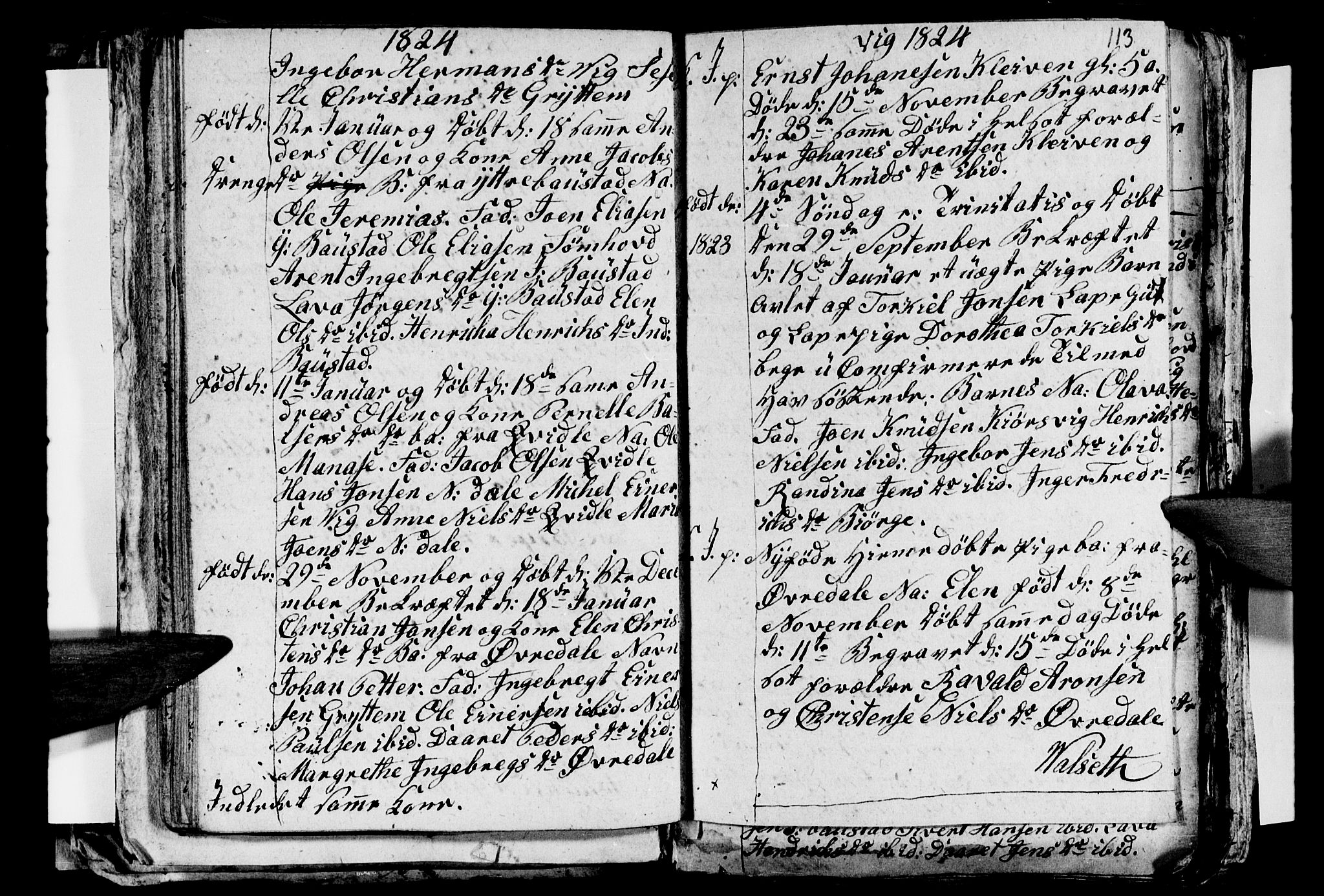 Ministerialprotokoller, klokkerbøker og fødselsregistre - Nordland, SAT/A-1459/812/L0185: Parish register (copy) no. 812C03, 1815-1837, p. 113