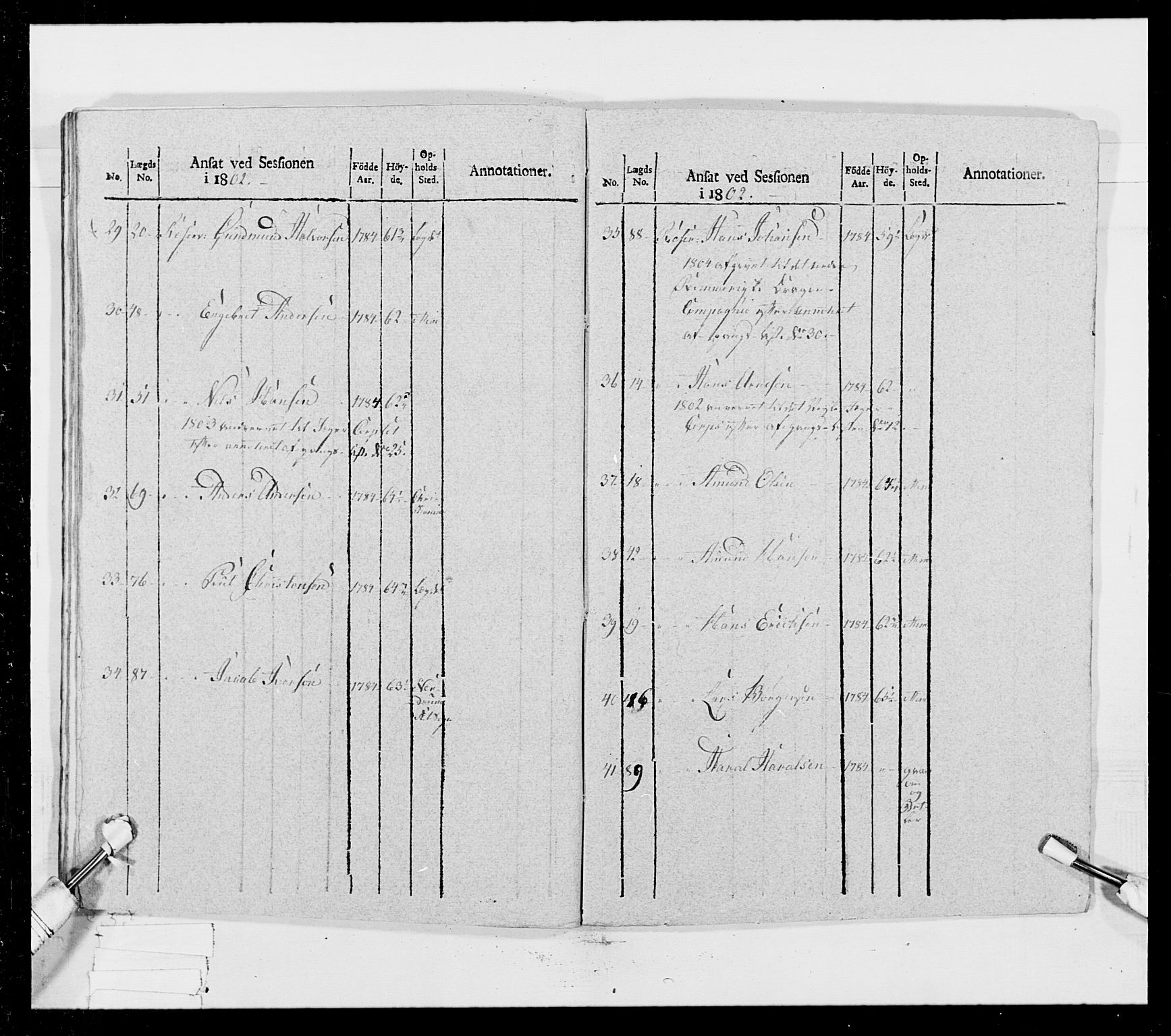 Generalitets- og kommissariatskollegiet, Det kongelige norske kommissariatskollegium, AV/RA-EA-5420/E/Eh/L0023: Norske jegerkorps, 1805, p. 425