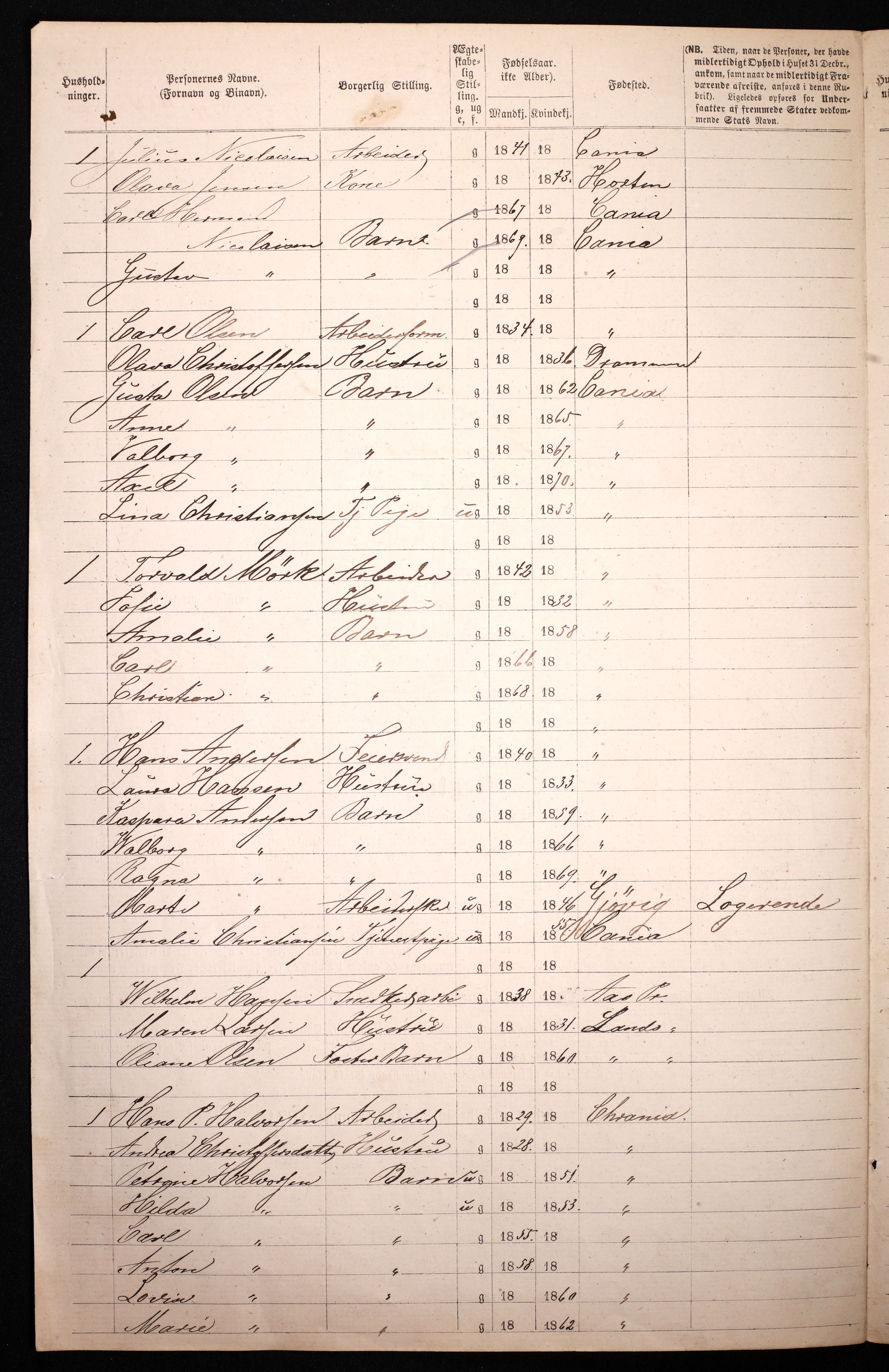RA, 1870 census for 0301 Kristiania, 1870, p. 3171