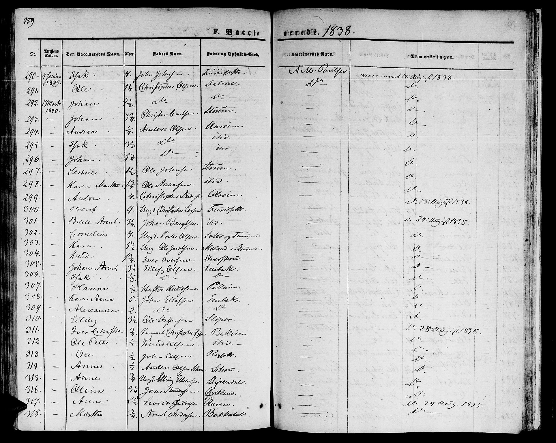 Ministerialprotokoller, klokkerbøker og fødselsregistre - Sør-Trøndelag, SAT/A-1456/646/L0609: Parish register (official) no. 646A07, 1826-1838, p. 289