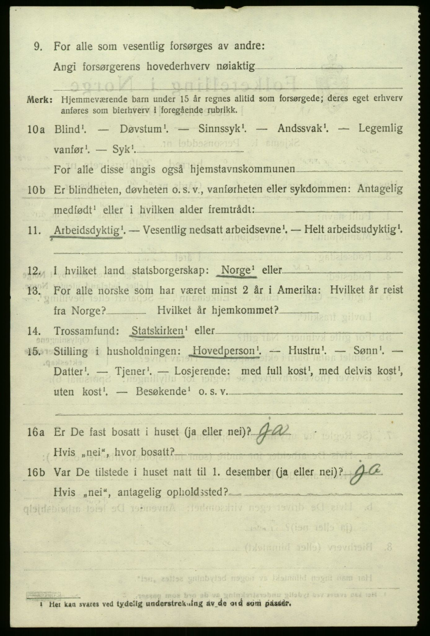 SAB, 1920 census for Gaular, 1920, p. 2927