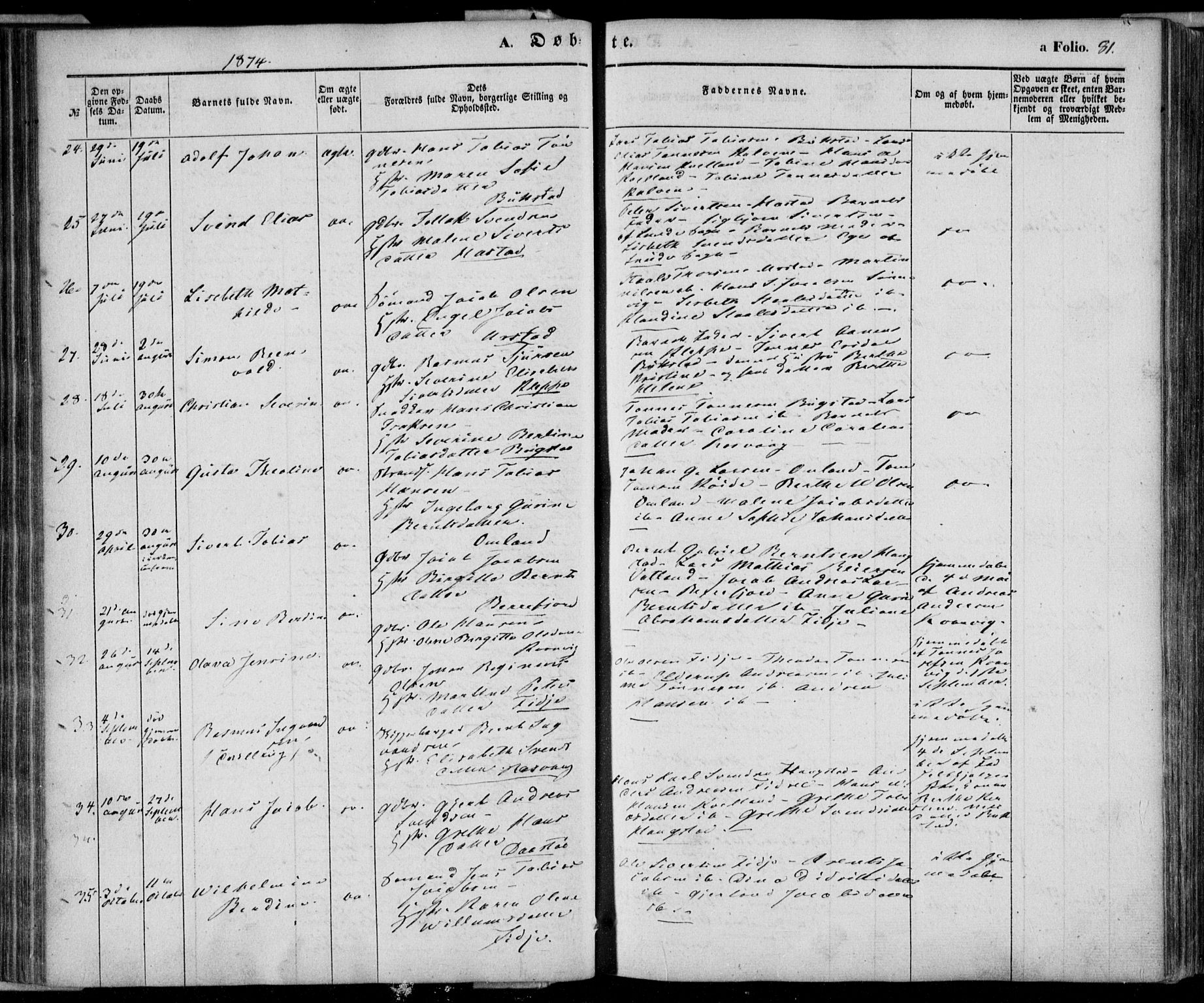 Flekkefjord sokneprestkontor, AV/SAK-1111-0012/F/Fa/Fab/L0004: Parish register (official) no. A 4, 1850-1875, p. 81