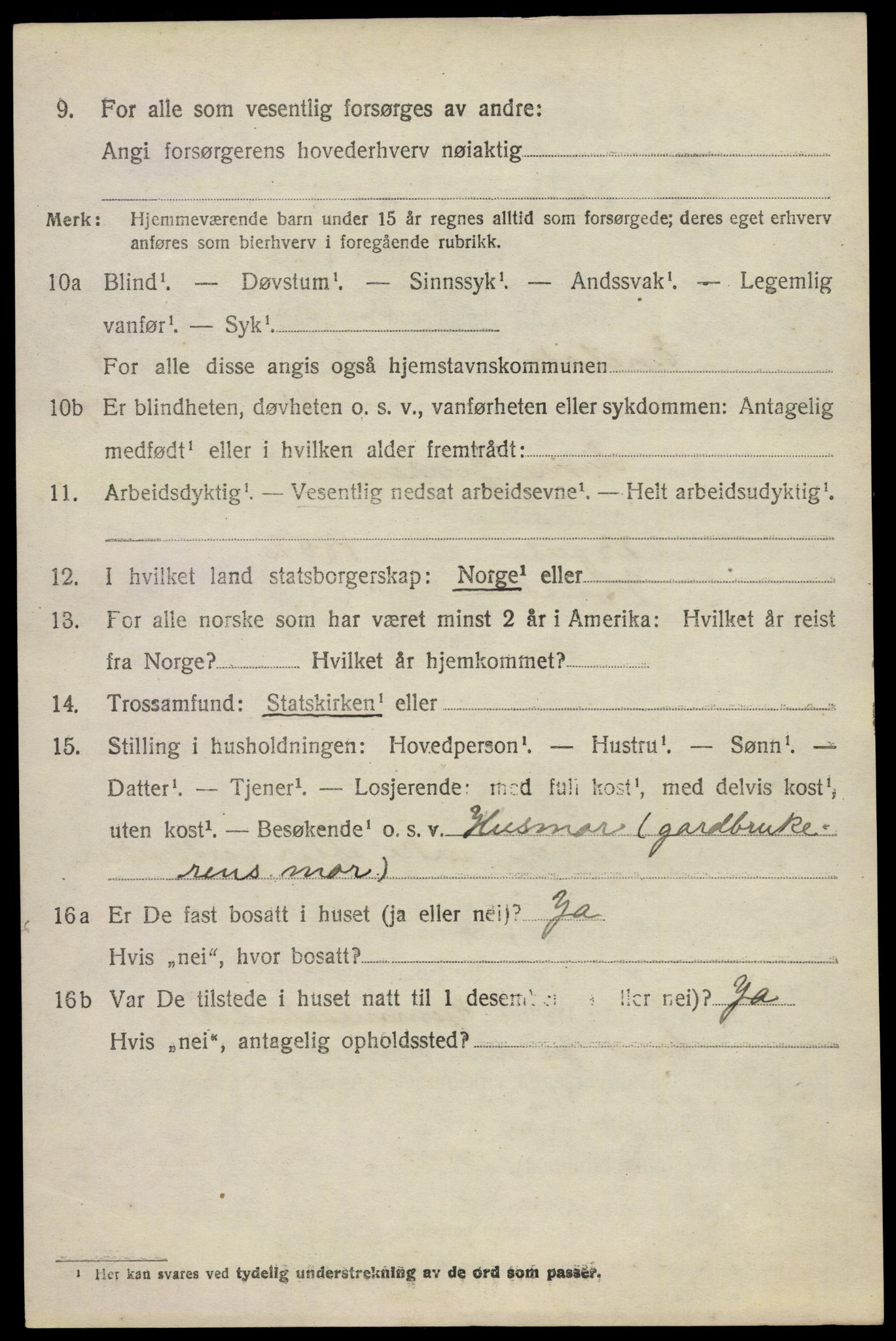 SAO, 1920 census for Enebakk, 1920, p. 3420