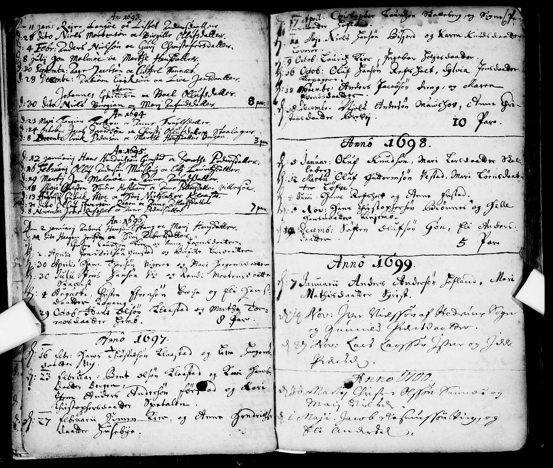Tjølling kirkebøker, SAKO/A-60/F/Fa/L0001: Parish register (official) no. 1, 1670-1716, p. 6