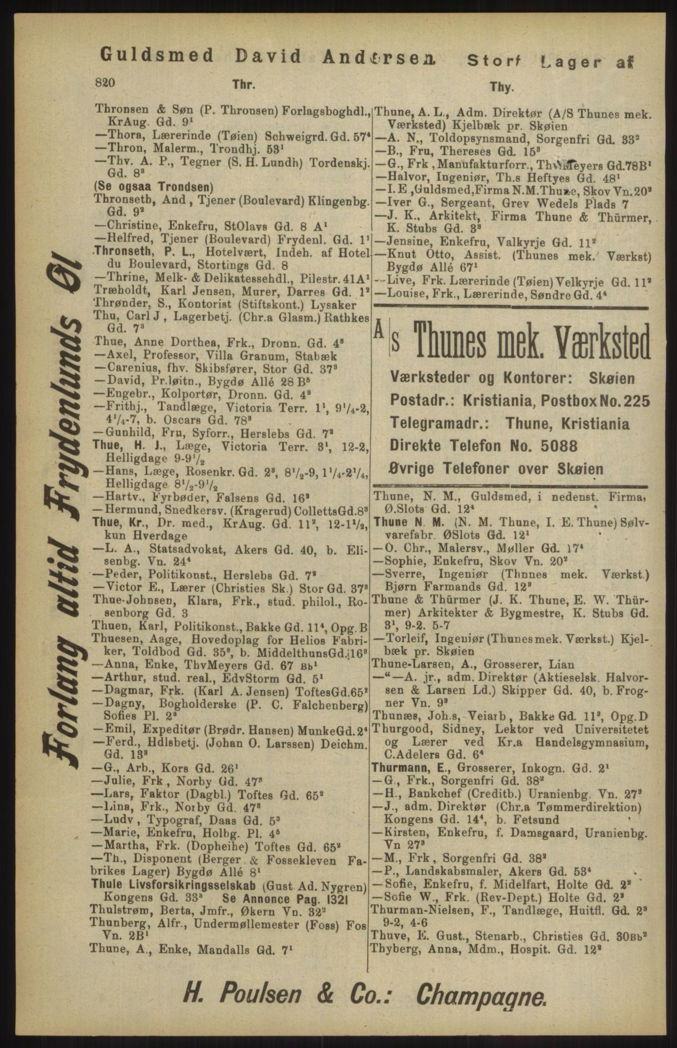 Kristiania/Oslo adressebok, PUBL/-, 1904, p. 820