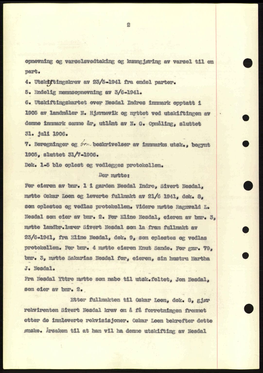 Nordfjord sorenskriveri, SAB/A-2801/02/02b/02bj/L0007: Mortgage book no. A7, 1941-1943, Diary no: : 1710/1941