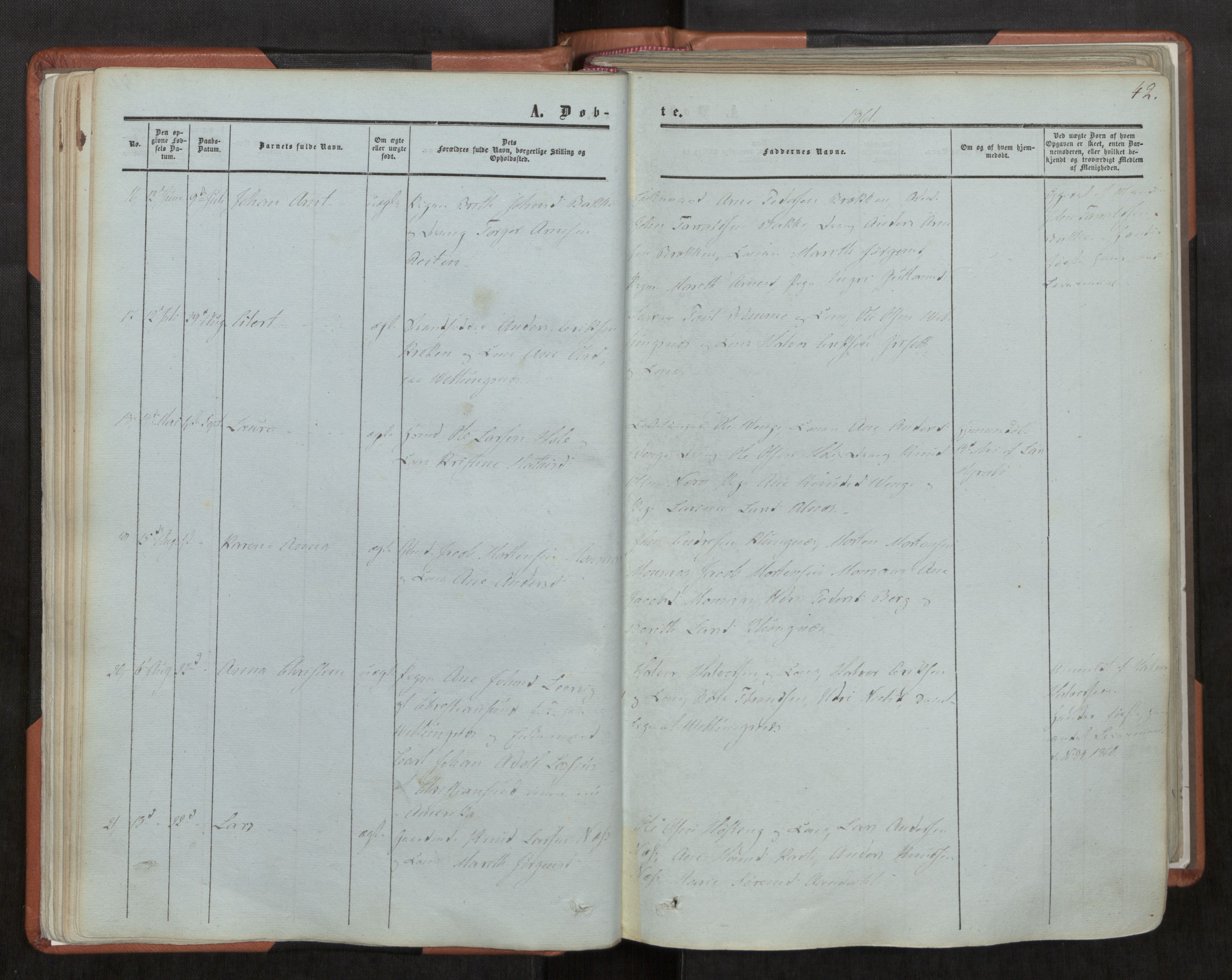 Ministerialprotokoller, klokkerbøker og fødselsregistre - Møre og Romsdal, AV/SAT-A-1454/544/L0572: Parish register (official) no. 544A05, 1854-1886, p. 42