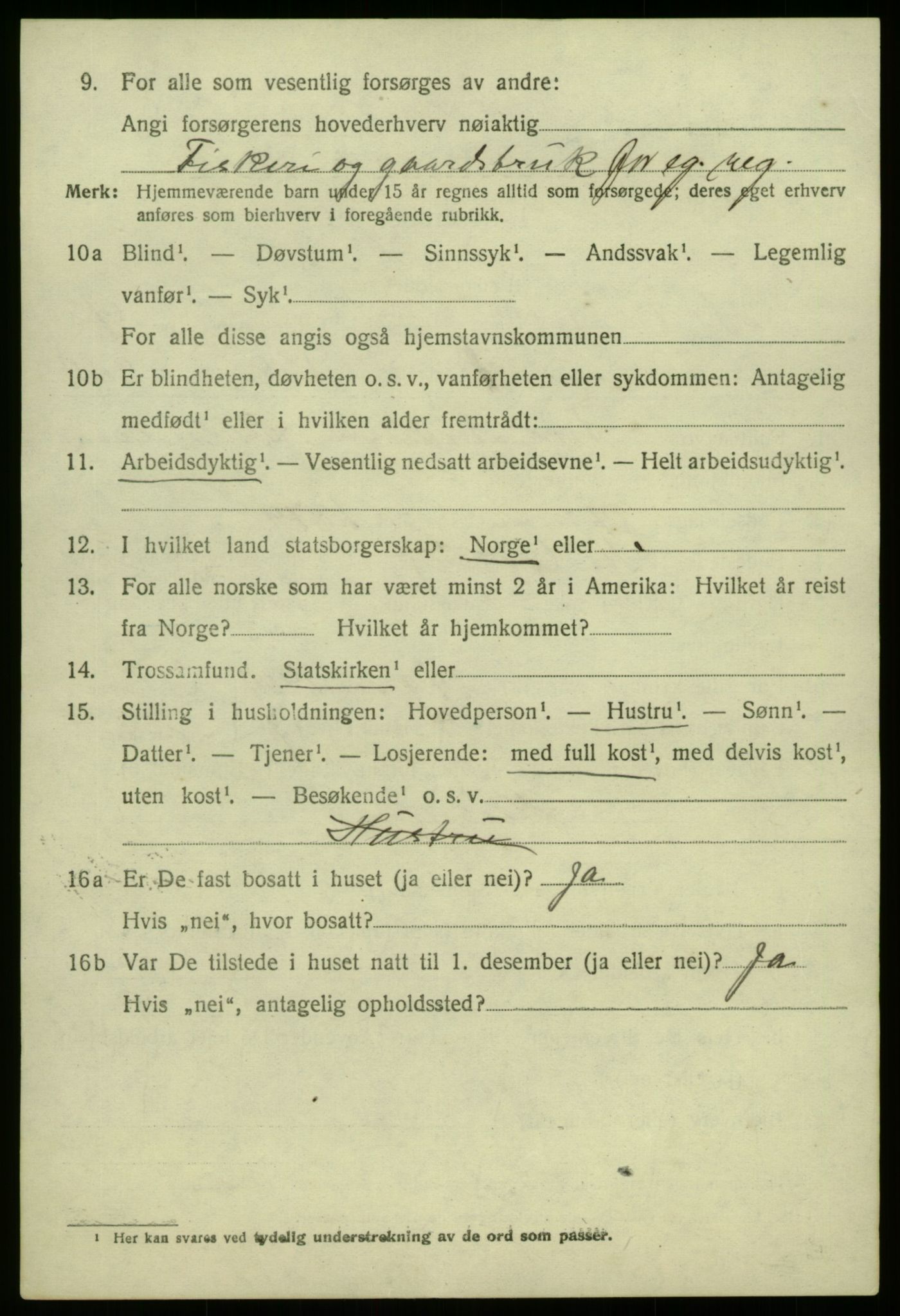 SAB, 1920 census for Sør-Vågsøy, 1920, p. 1823