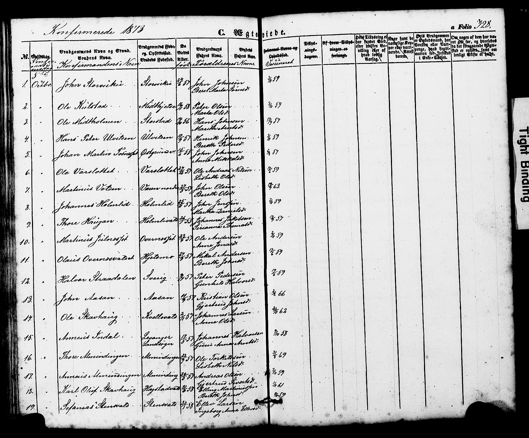 Ministerialprotokoller, klokkerbøker og fødselsregistre - Nord-Trøndelag, SAT/A-1458/724/L0268: Parish register (copy) no. 724C04, 1846-1878, p. 328