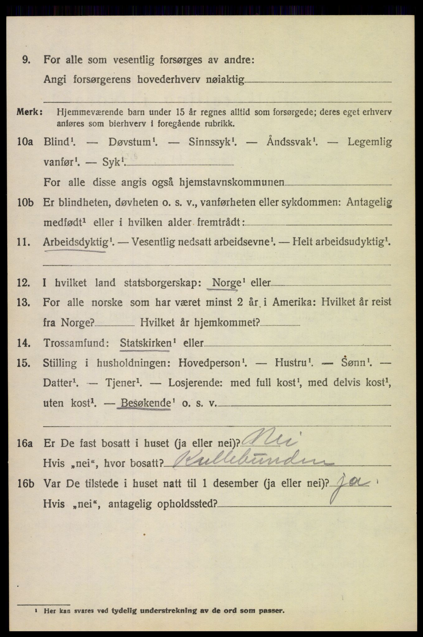 SAH, 1920 census for Vardal, 1920, p. 14398