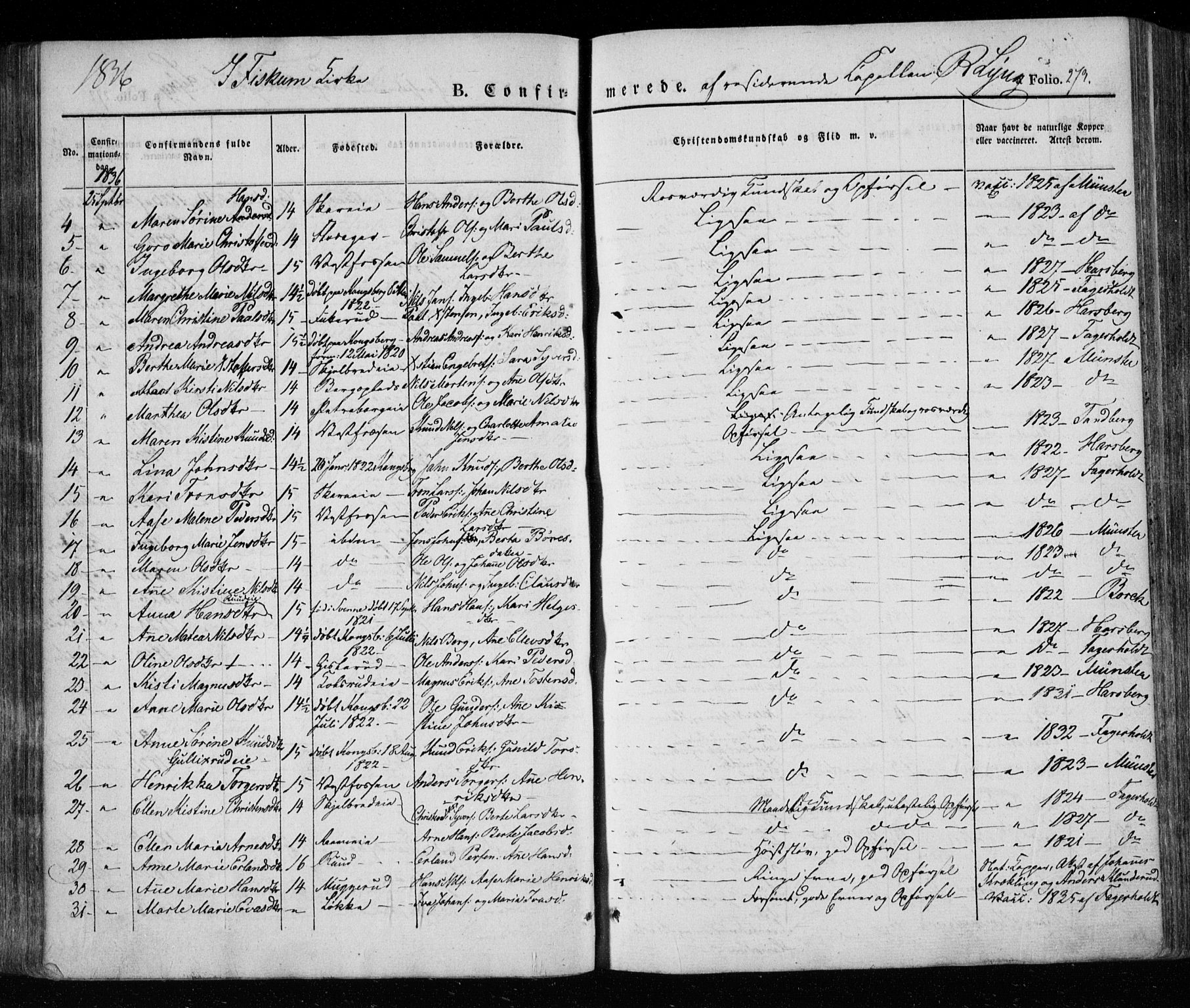 Eiker kirkebøker, SAKO/A-4/F/Fa/L0013a: Parish register (official) no. I 13A, 1832-1845, p. 273