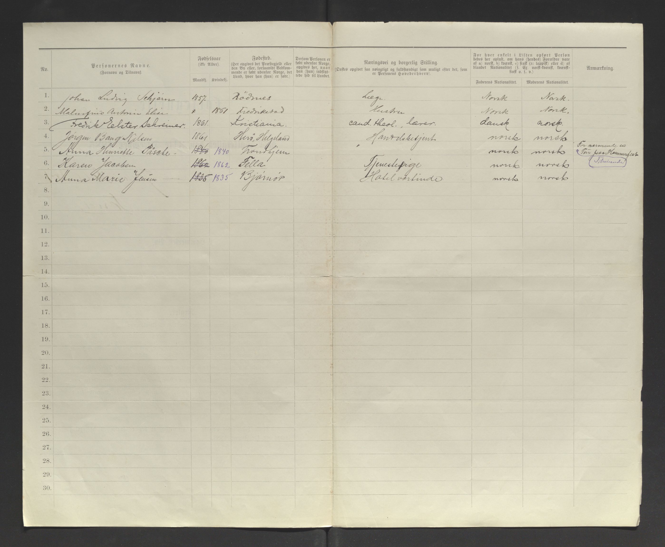 SATØ, 1885 census for 2001 Hammerfest, 1885, p. 8b