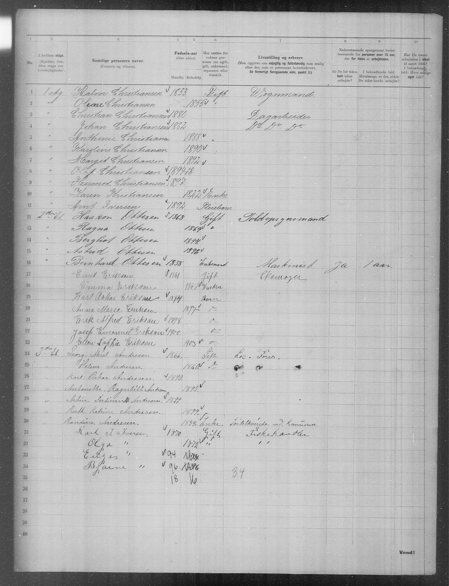 OBA, Municipal Census 1903 for Kristiania, 1903, p. 360