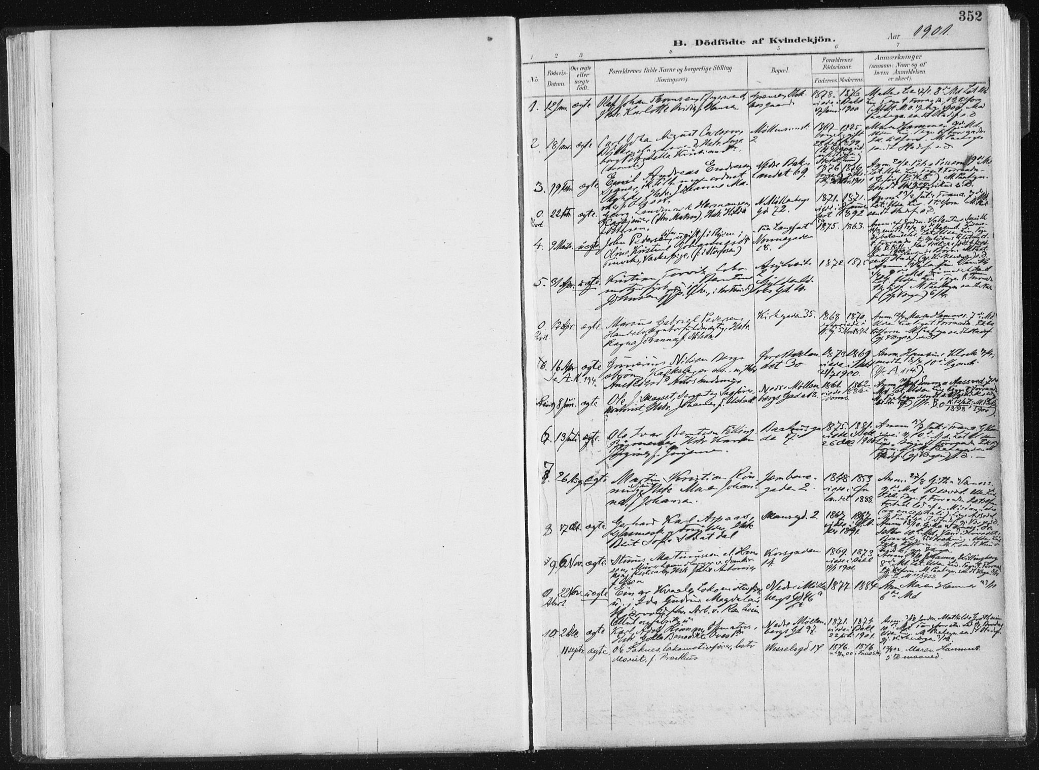 Ministerialprotokoller, klokkerbøker og fødselsregistre - Sør-Trøndelag, SAT/A-1456/604/L0200: Parish register (official) no. 604A20II, 1901-1908, p. 352