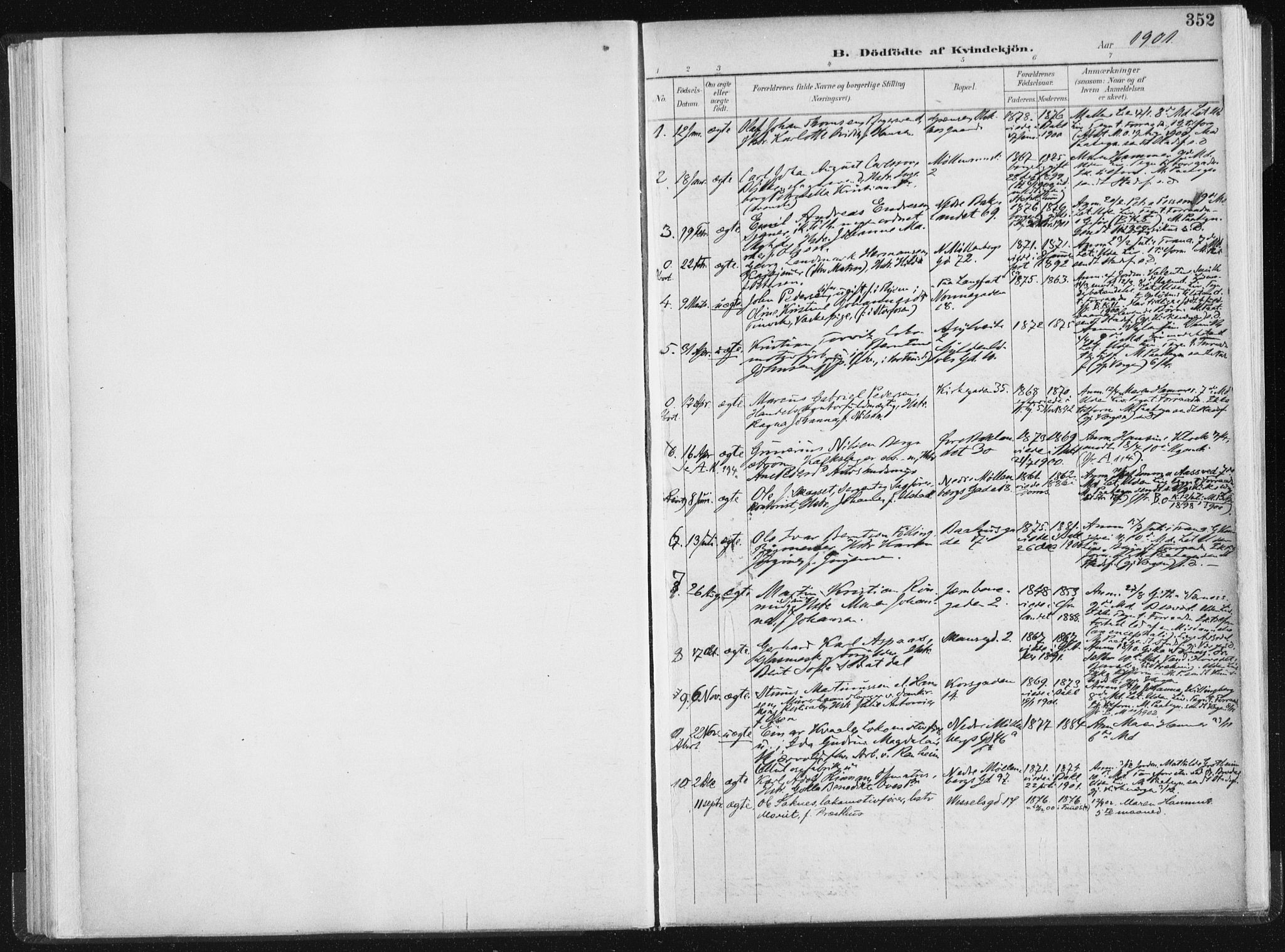 Ministerialprotokoller, klokkerbøker og fødselsregistre - Sør-Trøndelag, AV/SAT-A-1456/604/L0200: Parish register (official) no. 604A20II, 1901-1908, p. 352