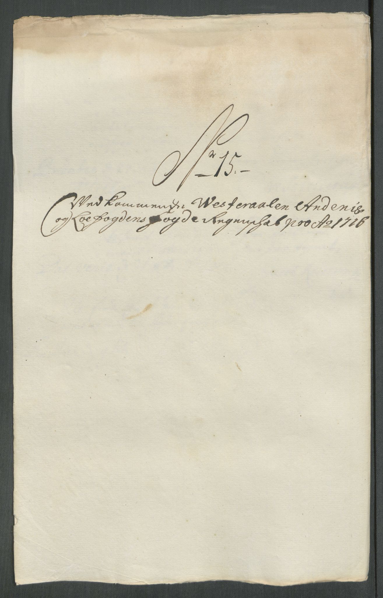 Rentekammeret inntil 1814, Reviderte regnskaper, Fogderegnskap, AV/RA-EA-4092/R67/L4682: Fogderegnskap Vesterålen, Andenes og Lofoten, 1716, p. 116