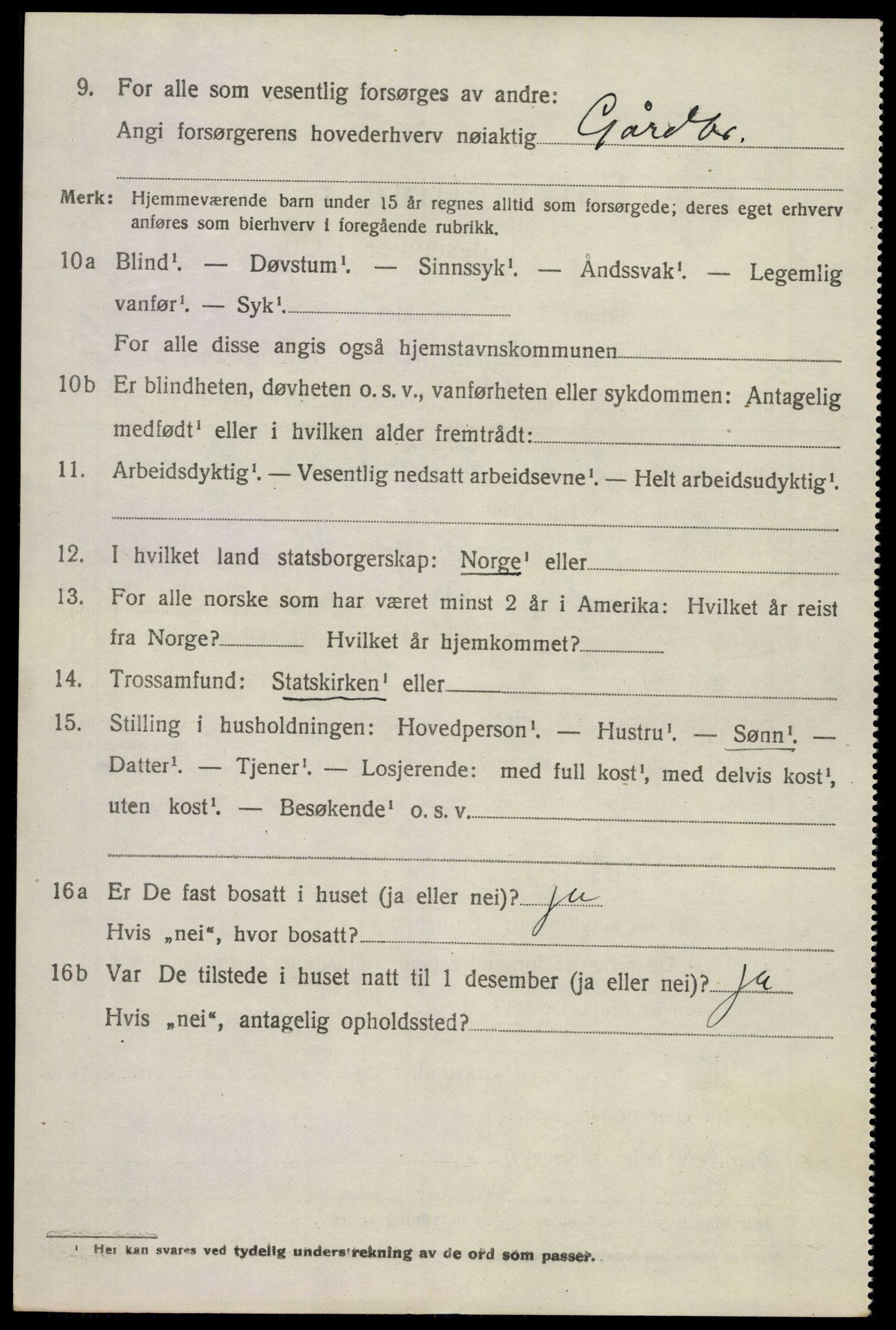 SAKO, 1920 census for Stokke, 1920, p. 12219