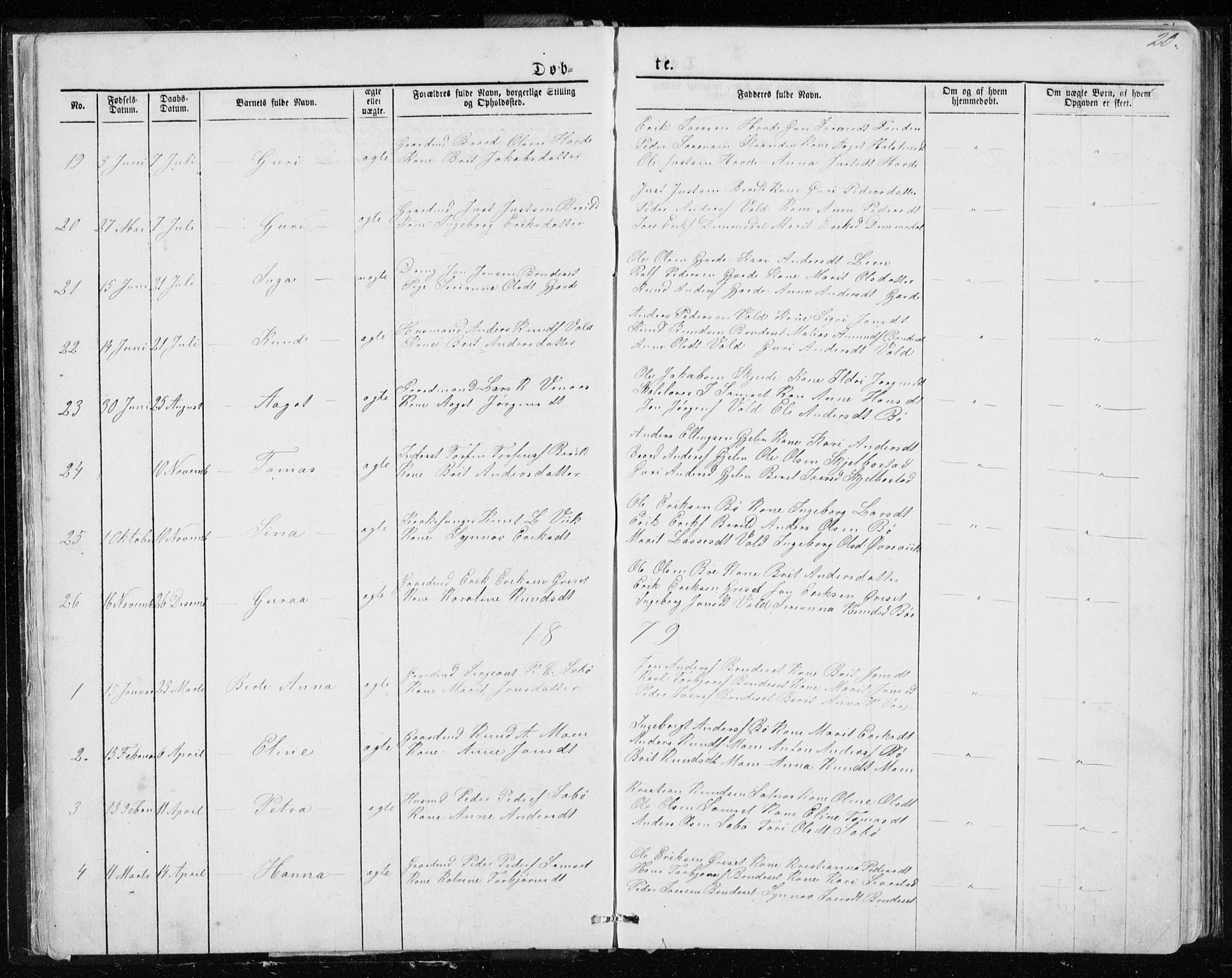 Ministerialprotokoller, klokkerbøker og fødselsregistre - Møre og Romsdal, SAT/A-1454/543/L0564: Parish register (copy) no. 543C02, 1867-1915, p. 20