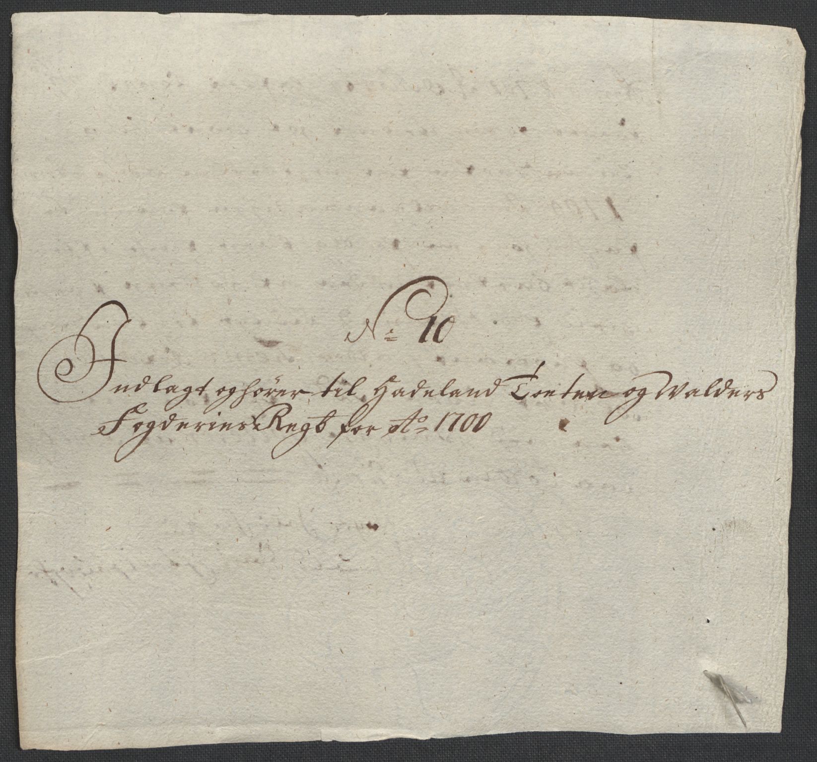 Rentekammeret inntil 1814, Reviderte regnskaper, Fogderegnskap, AV/RA-EA-4092/R18/L1298: Fogderegnskap Hadeland, Toten og Valdres, 1700, p. 366