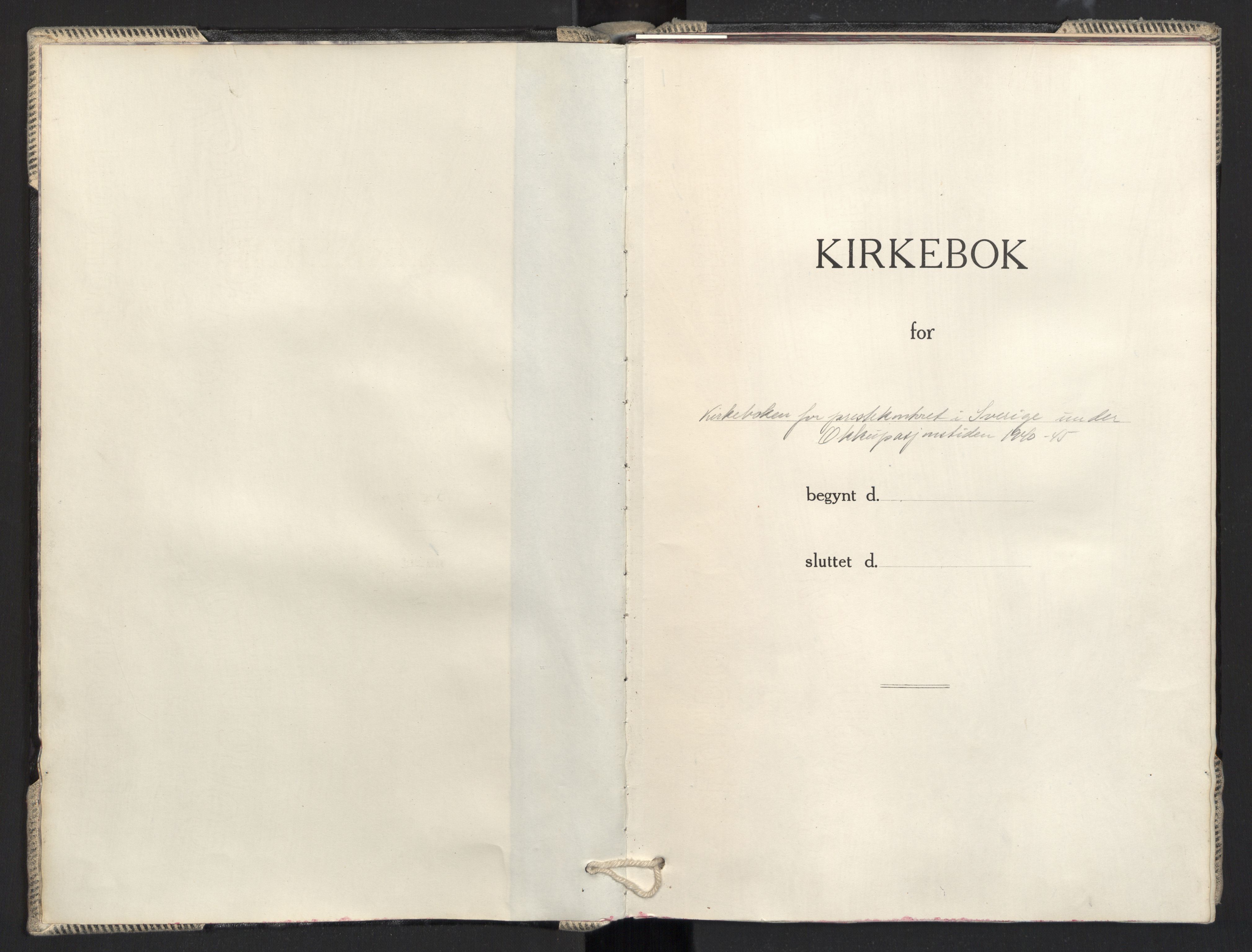 Prestekontoret i Sverige under okkupasjonen Kirkebøker, SAO/A-11045/F/L0001: Parish register (official) no. 1, 1941-1945
