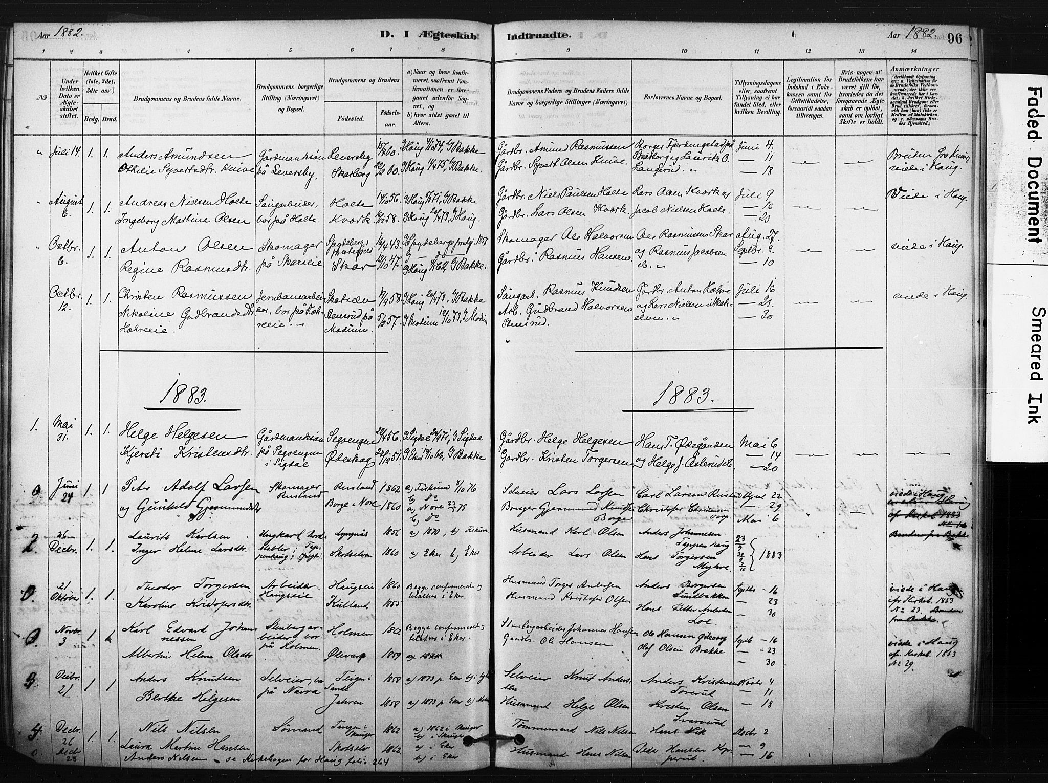 Eiker kirkebøker, AV/SAKO-A-4/F/Fc/L0001: Parish register (official) no. III 1, 1878-1889, p. 96