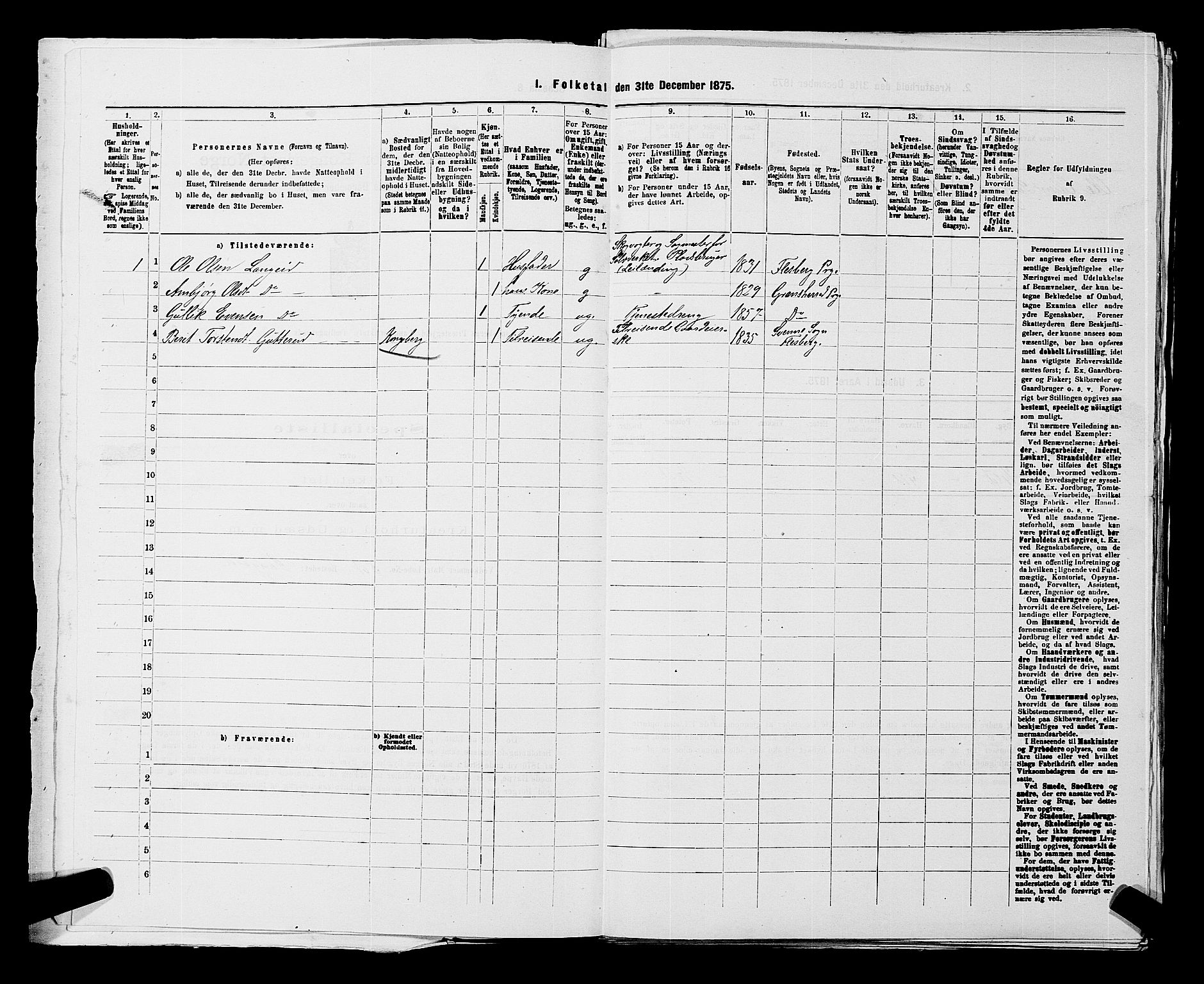 SAKO, 1875 census for 0692L Kongsberg/Kongsberg, 1875, p. 60