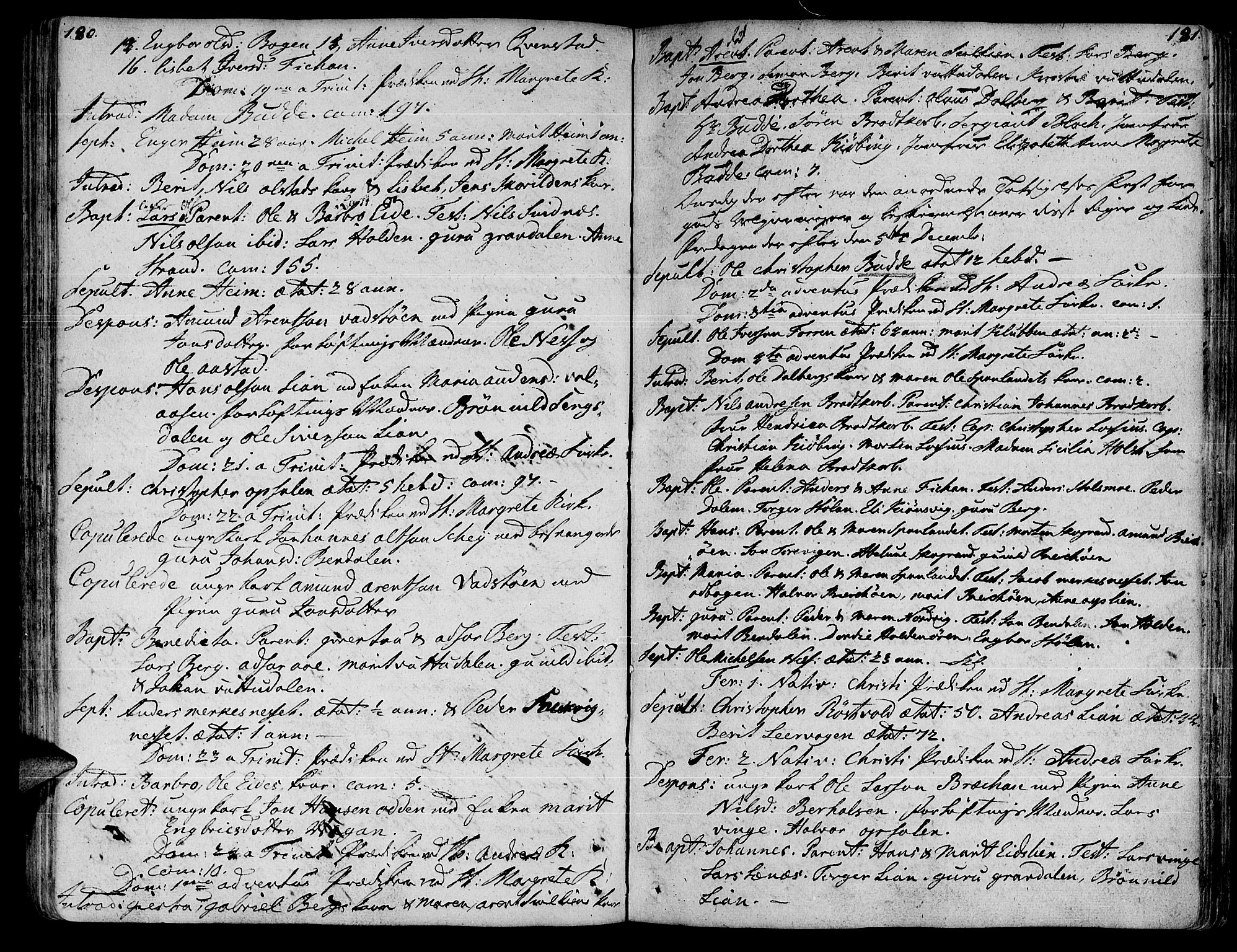 Ministerialprotokoller, klokkerbøker og fødselsregistre - Sør-Trøndelag, SAT/A-1456/630/L0489: Parish register (official) no. 630A02, 1757-1794, p. 180-181