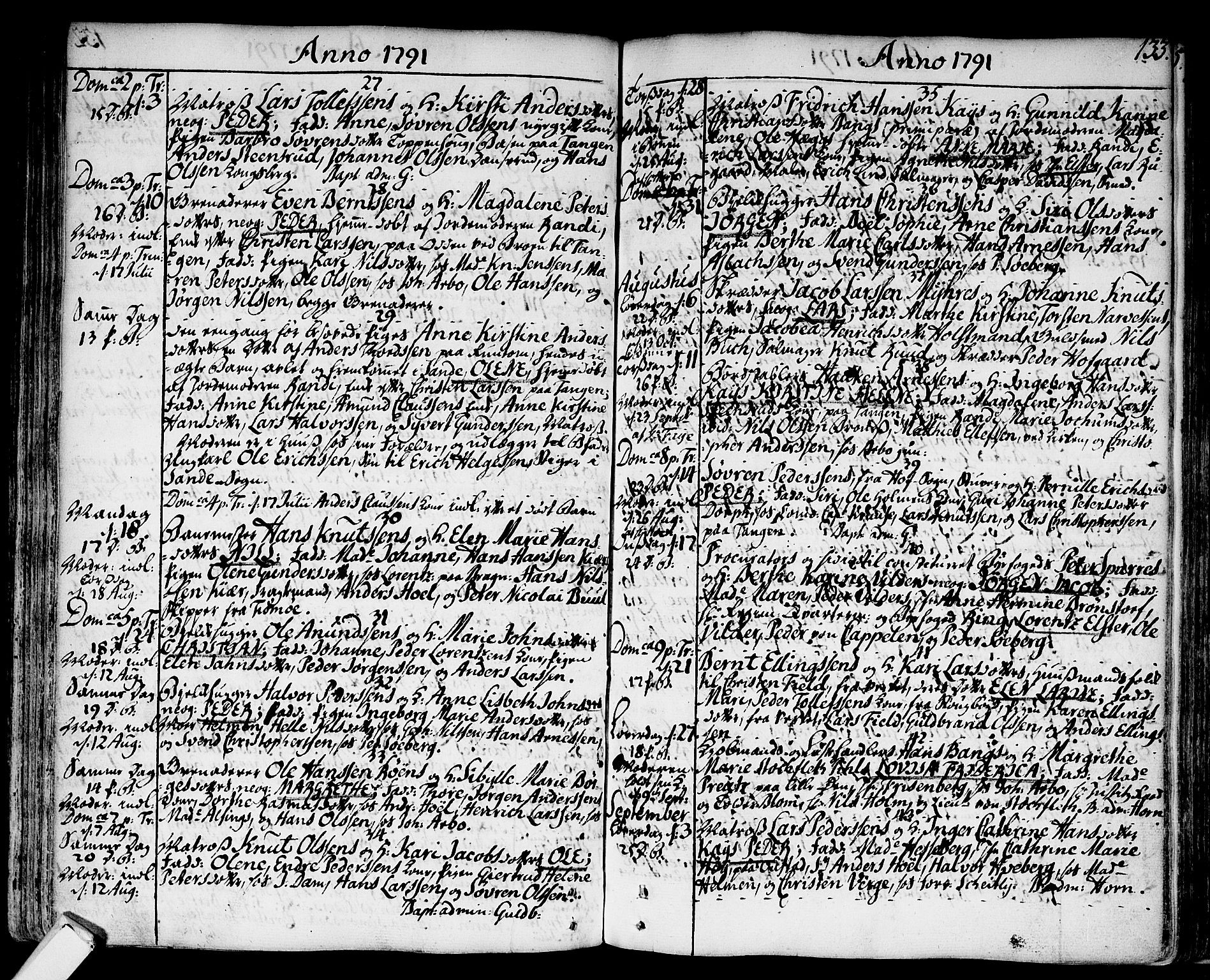 Strømsø kirkebøker, AV/SAKO-A-246/F/Fa/L0009: Parish register (official) no. I 9, 1752-1791, p. 133