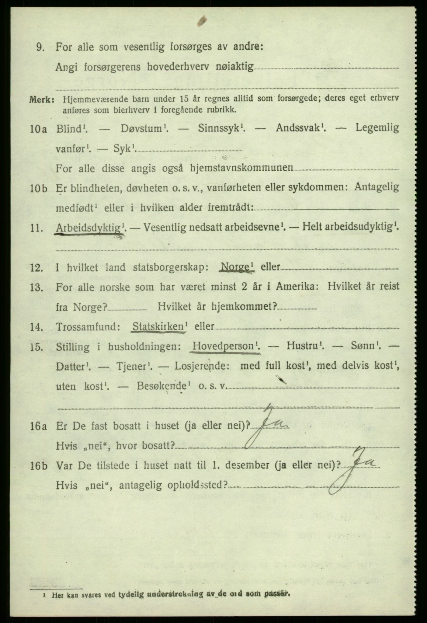 SAB, 1920 census for Åsane, 1920, p. 1130