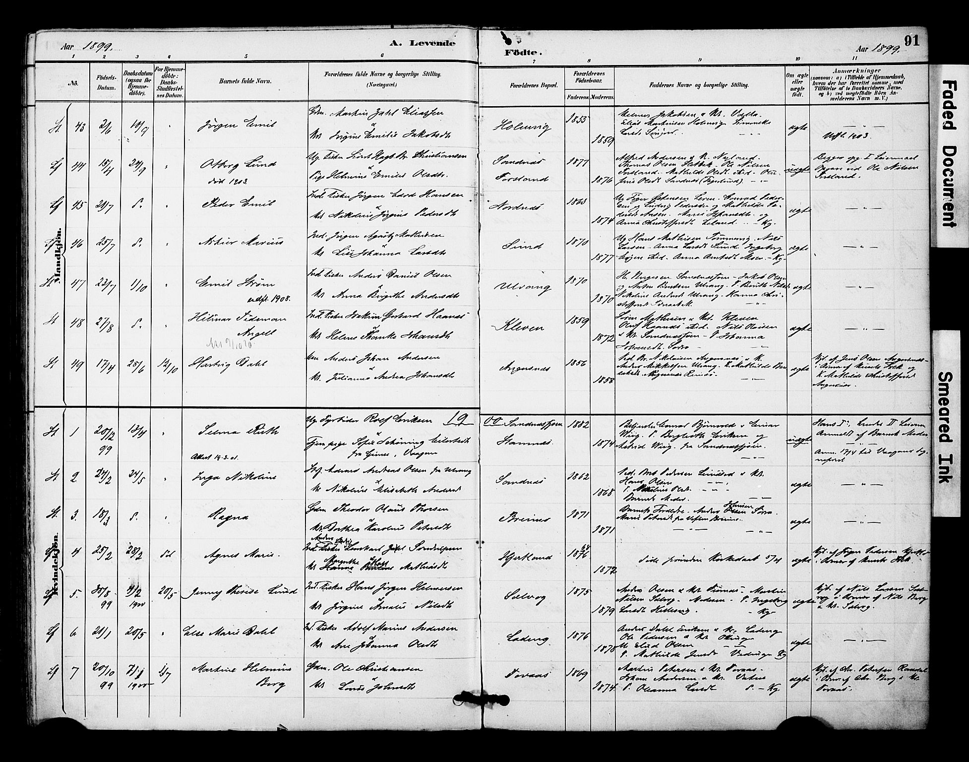 Ministerialprotokoller, klokkerbøker og fødselsregistre - Nordland, AV/SAT-A-1459/831/L0471: Parish register (official) no. 831A02, 1886-1901, p. 91