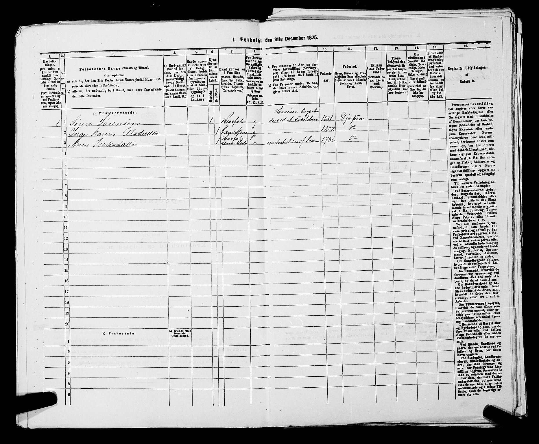 SAKO, 1875 census for 0812P Gjerpen, 1875, p. 1647