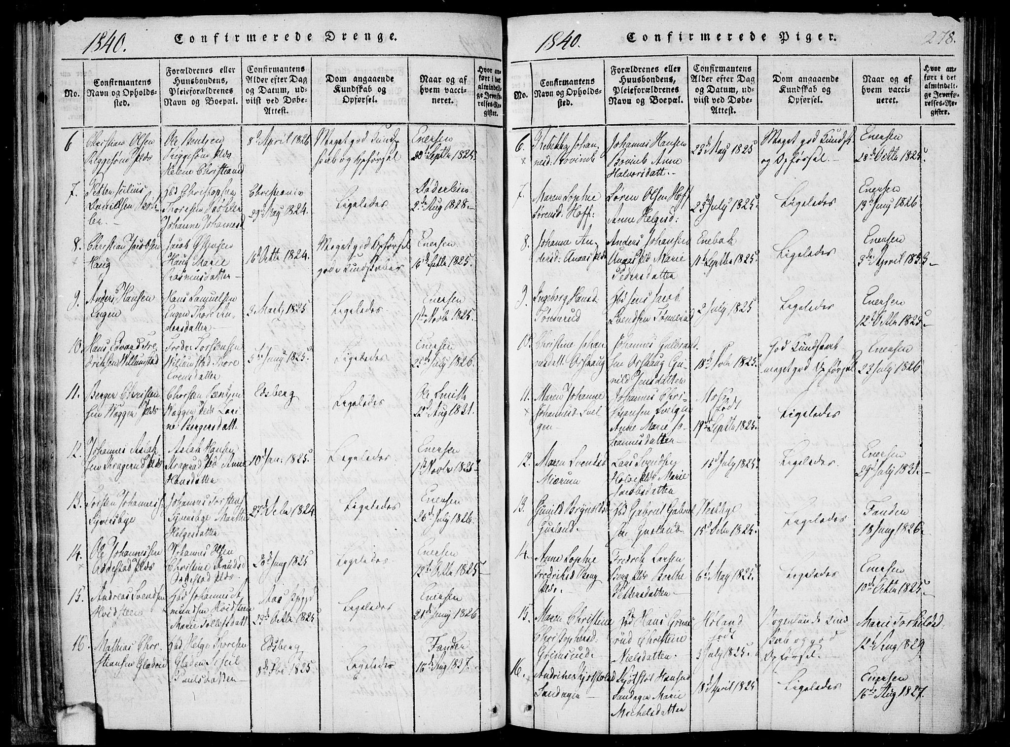 Hobøl prestekontor Kirkebøker, SAO/A-2002/F/Fa/L0002: Parish register (official) no. I 2, 1814-1841, p. 278