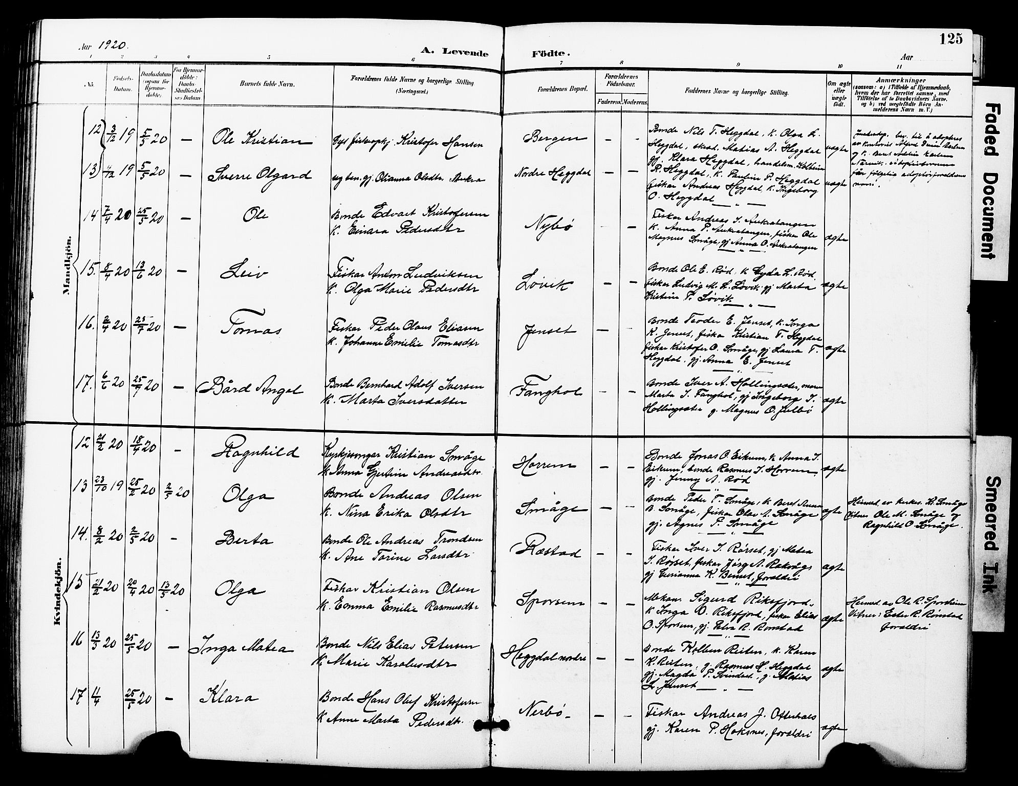 Ministerialprotokoller, klokkerbøker og fødselsregistre - Møre og Romsdal, AV/SAT-A-1454/560/L0725: Parish register (copy) no. 560C02, 1895-1930, p. 125