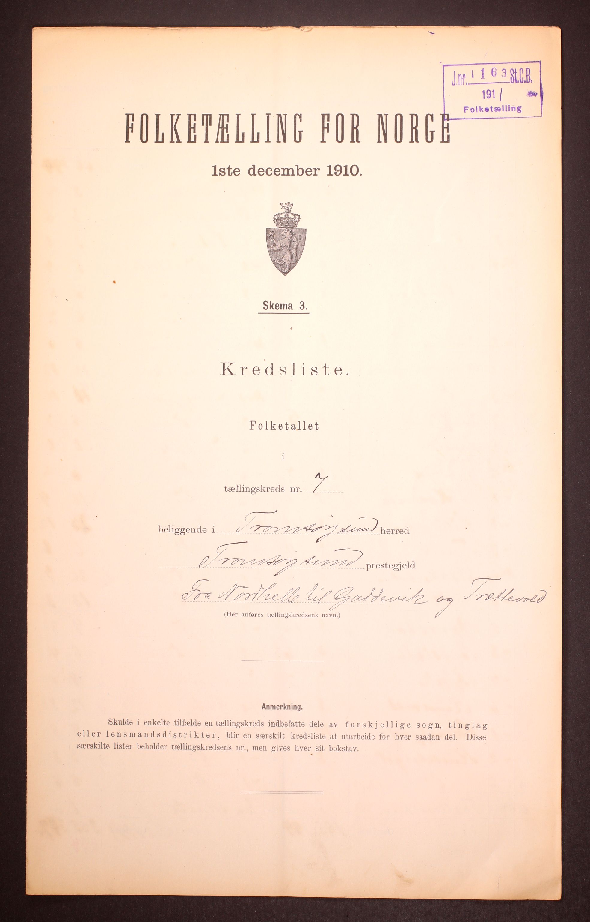 RA, 1910 census for Tromsøysund, 1910, p. 30